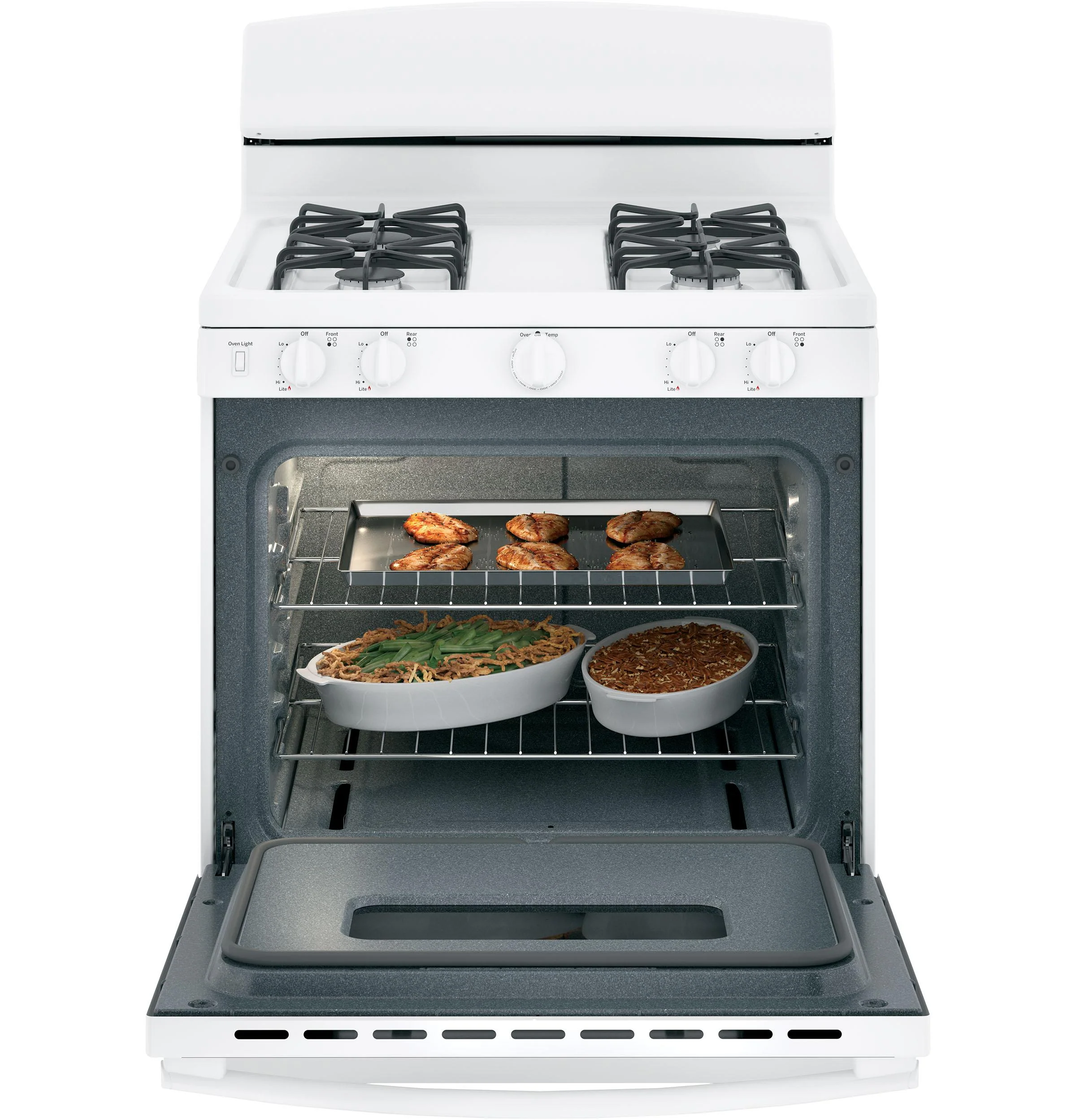 JGBS10DEMWW GE® 30" Free-Standing Front Control Gas Range - Image 3