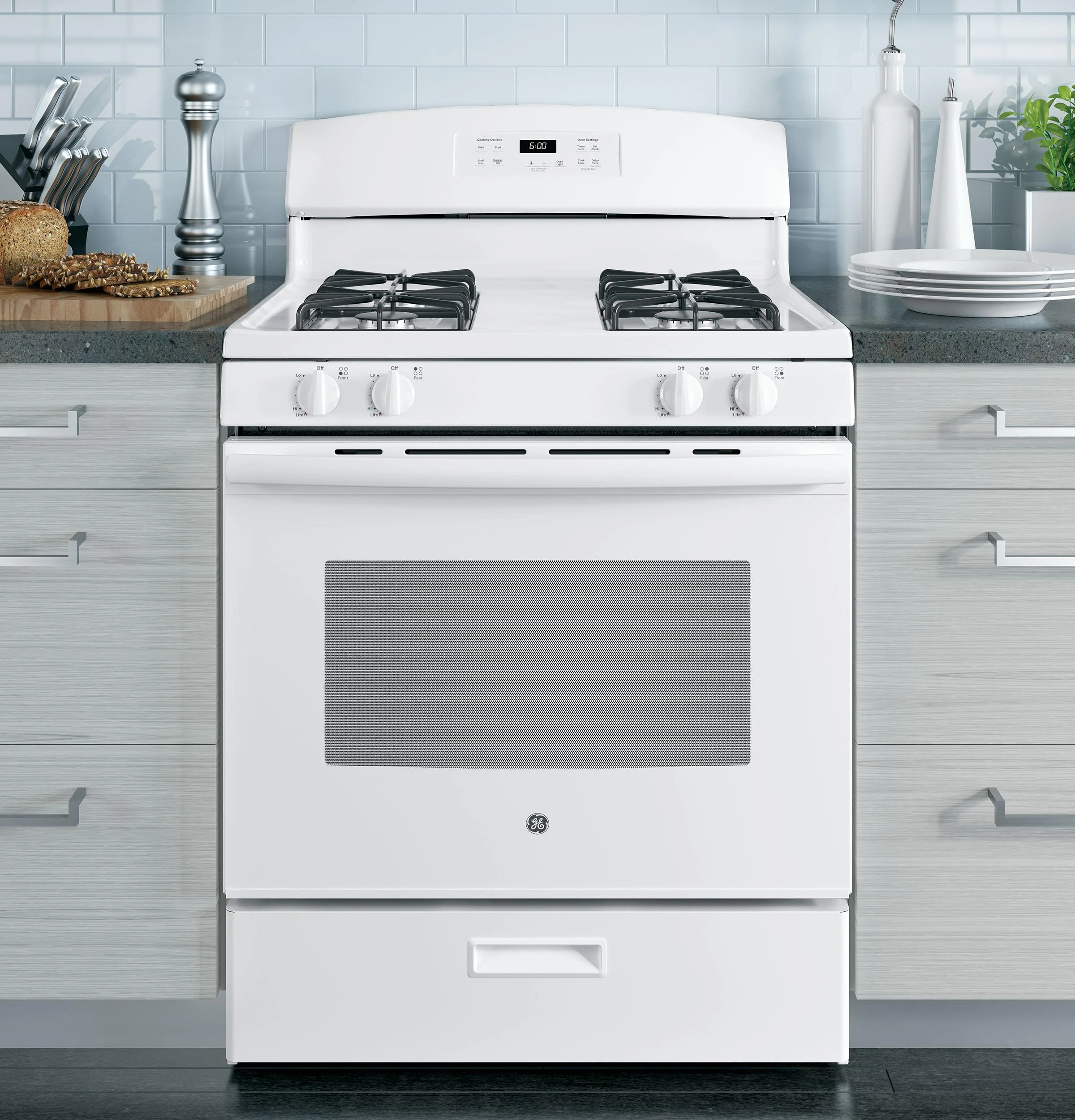 JGBS60DEKWW GE® 30" Free-Standing Gas Range - Image 6