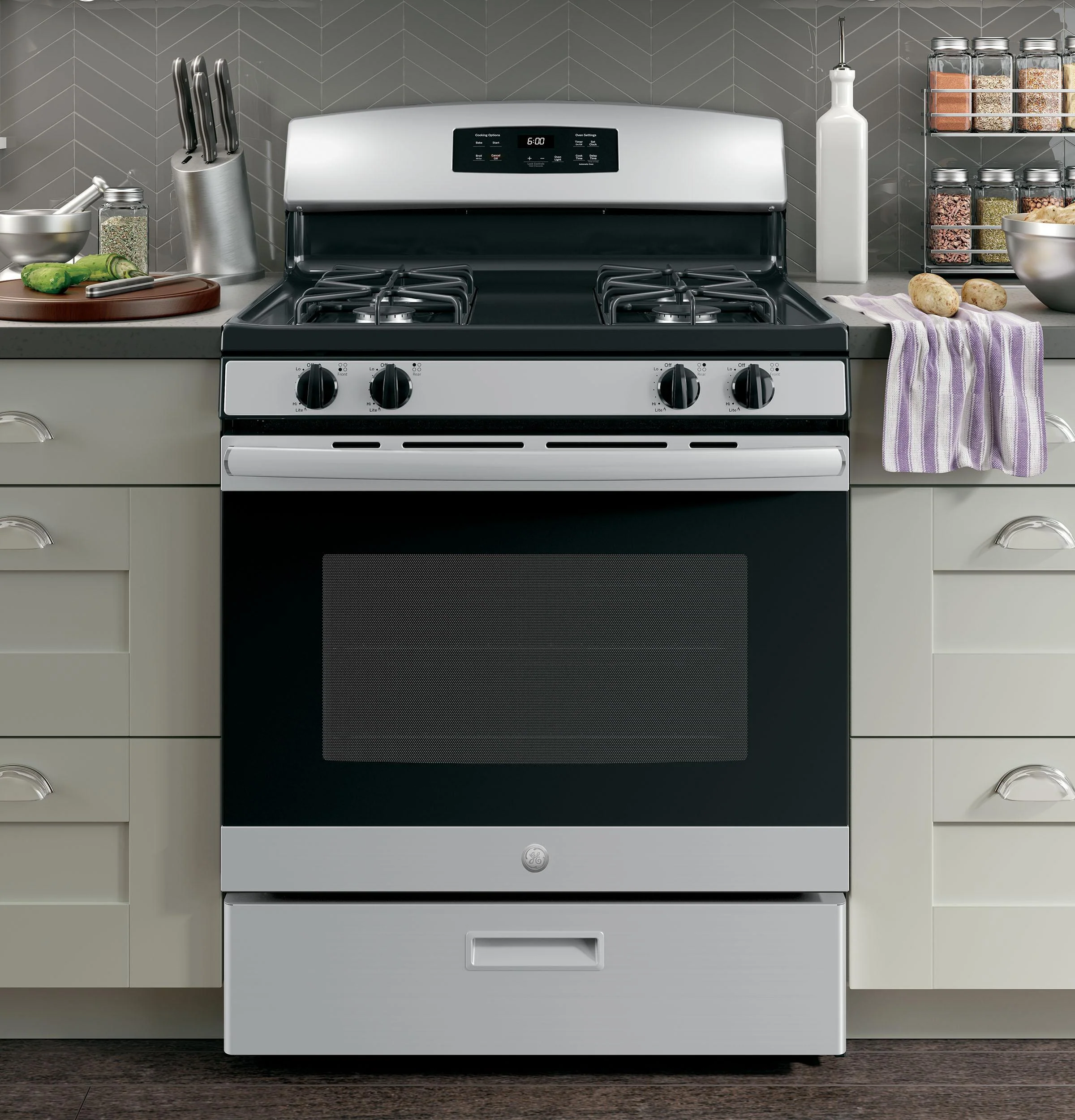 JGBS60REKSS GE® 30" Free-Standing Gas Range - Image 7