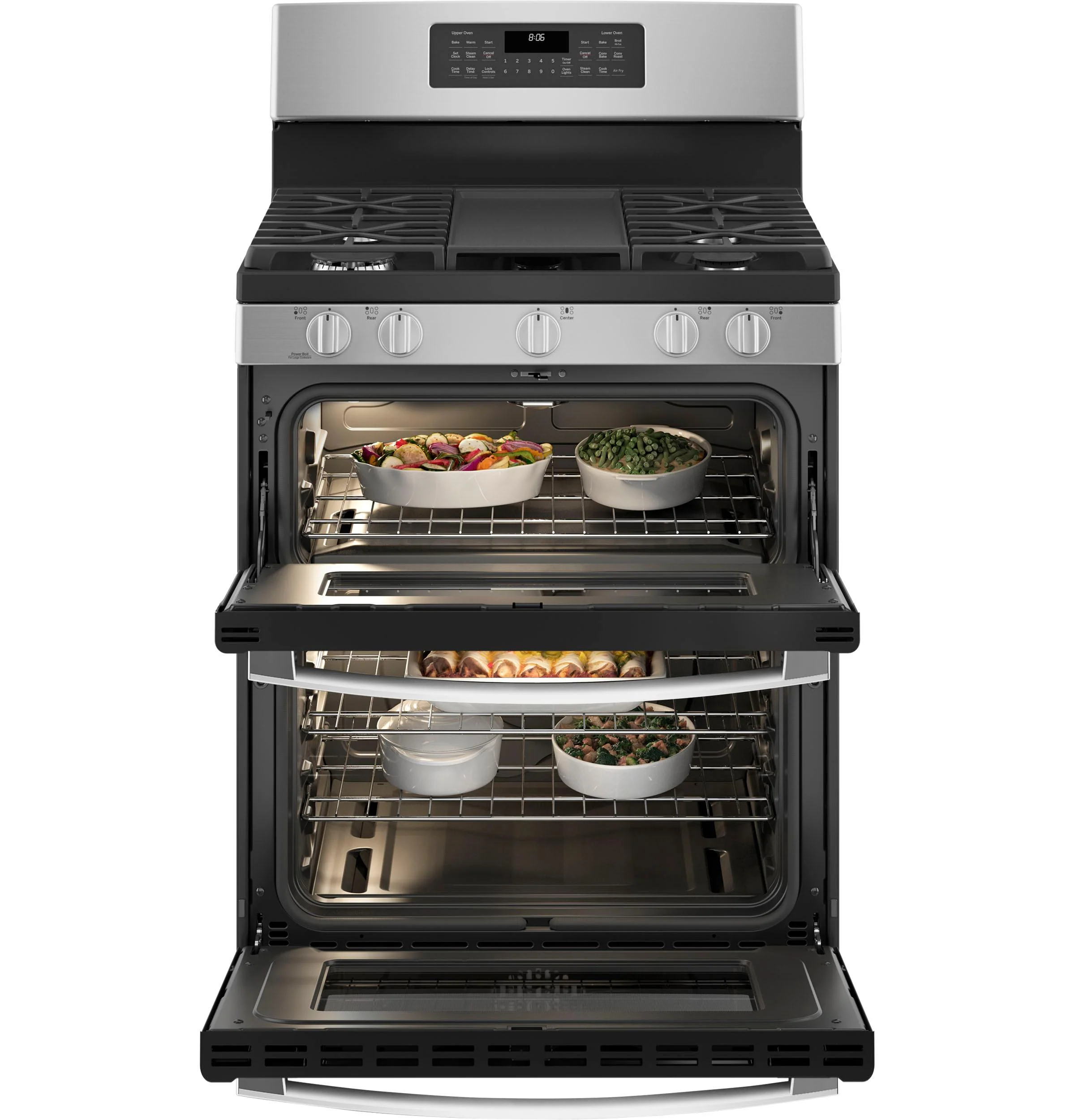 JGBS86SPSS GE 30" Free-Standing Gas Double Oven Convection Range - Image 3