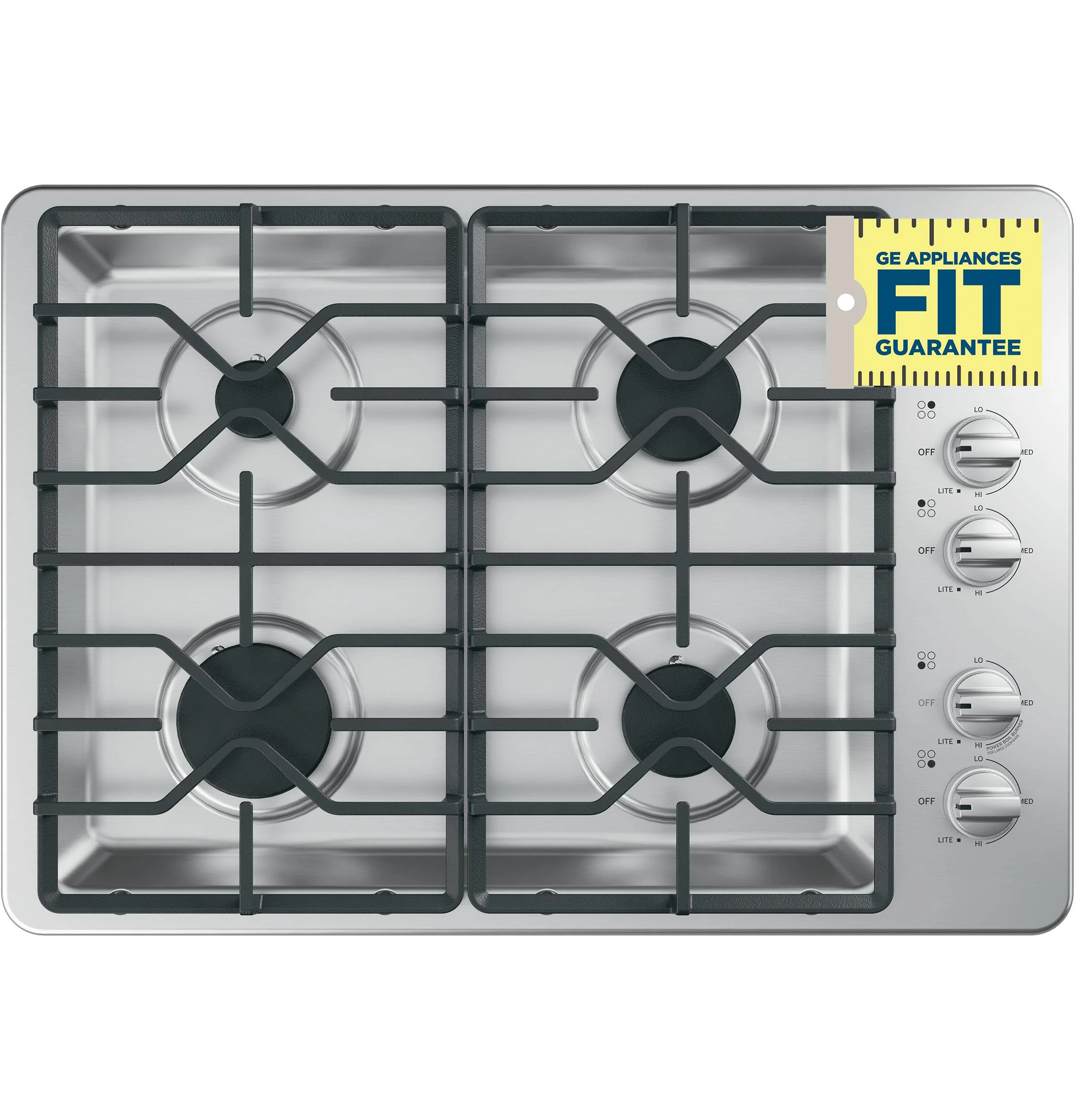 JGP3030SLSS GE® 30" Built-In Gas Cooktop with Dishwasher-Safe Grates - Image 11