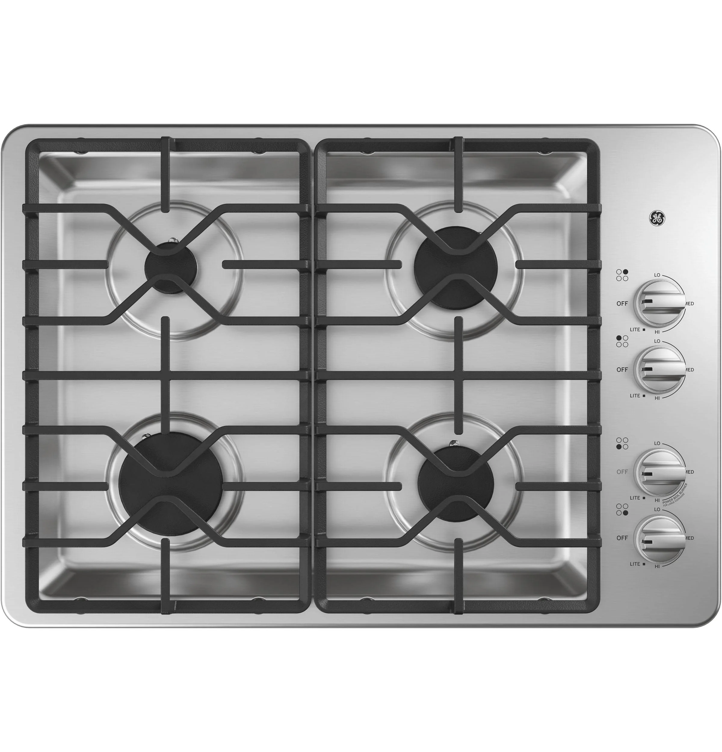 JGP3030SLSS GE® 30" Built-In Gas Cooktop with Dishwasher-Safe Grates - Image 12