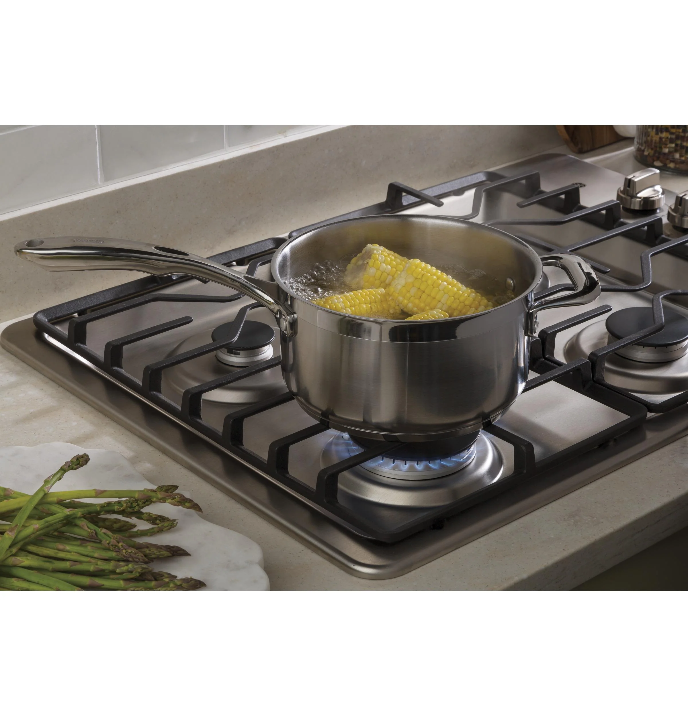 JGP3030SLSS GE® 30" Built-In Gas Cooktop with Dishwasher-Safe Grates - Image 4
