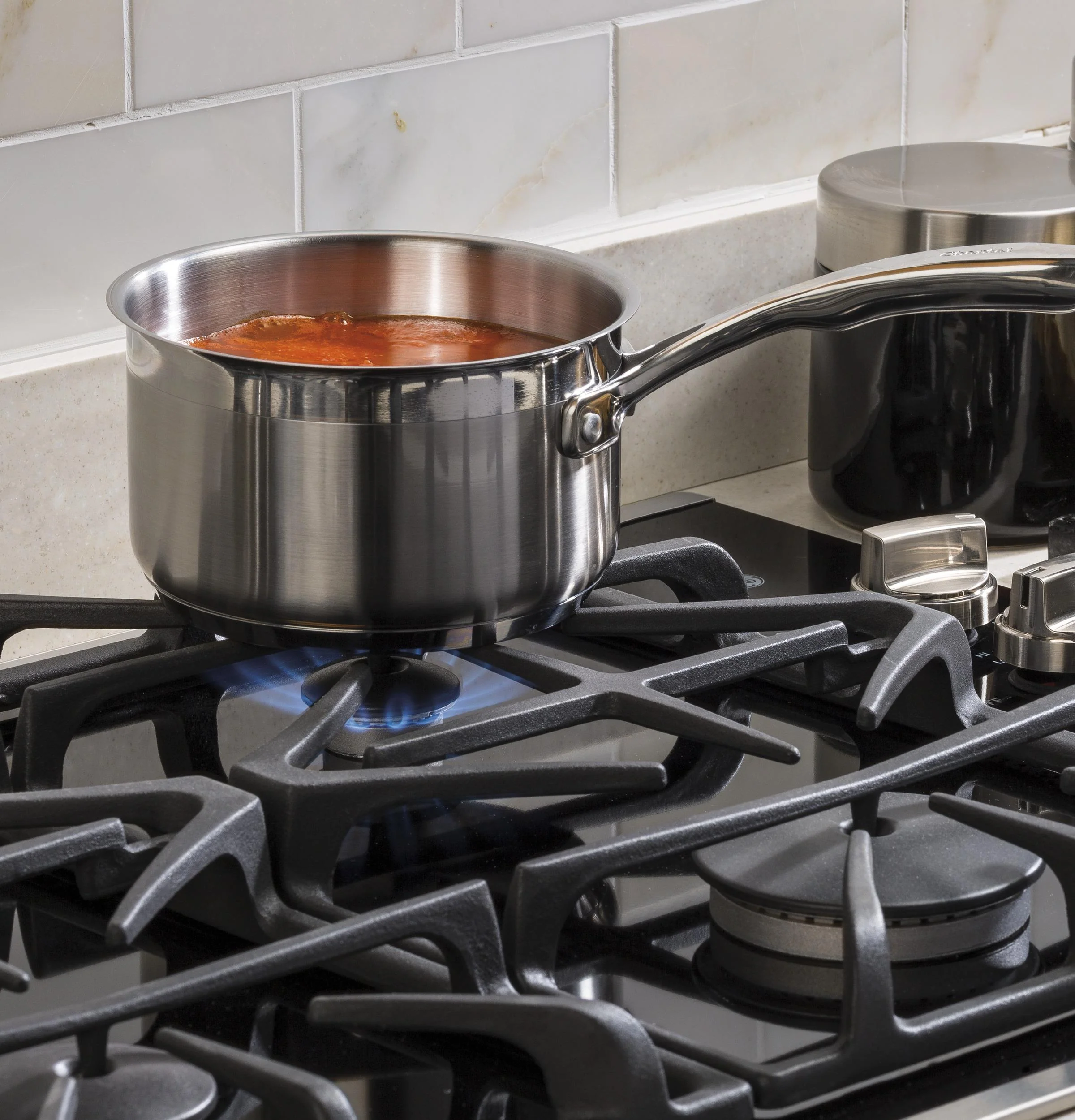 GE® 30" Built-In Gas on Glass Cooktop with Dishwasher Safe Grates - Image 6