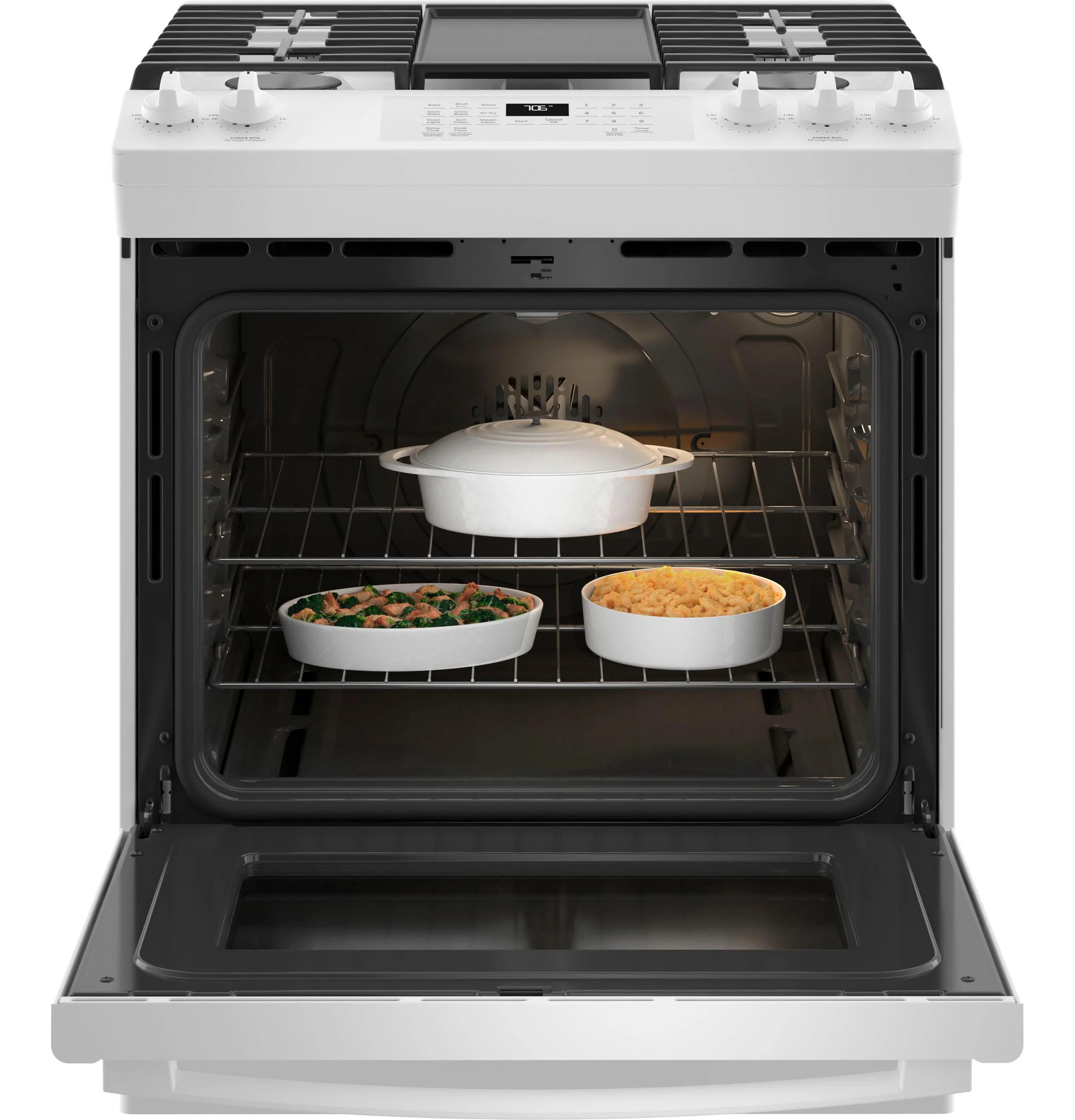 GE® 30" Slide-In Front-Control Convection Gas Range with No Preheat Air Fry - Image 3