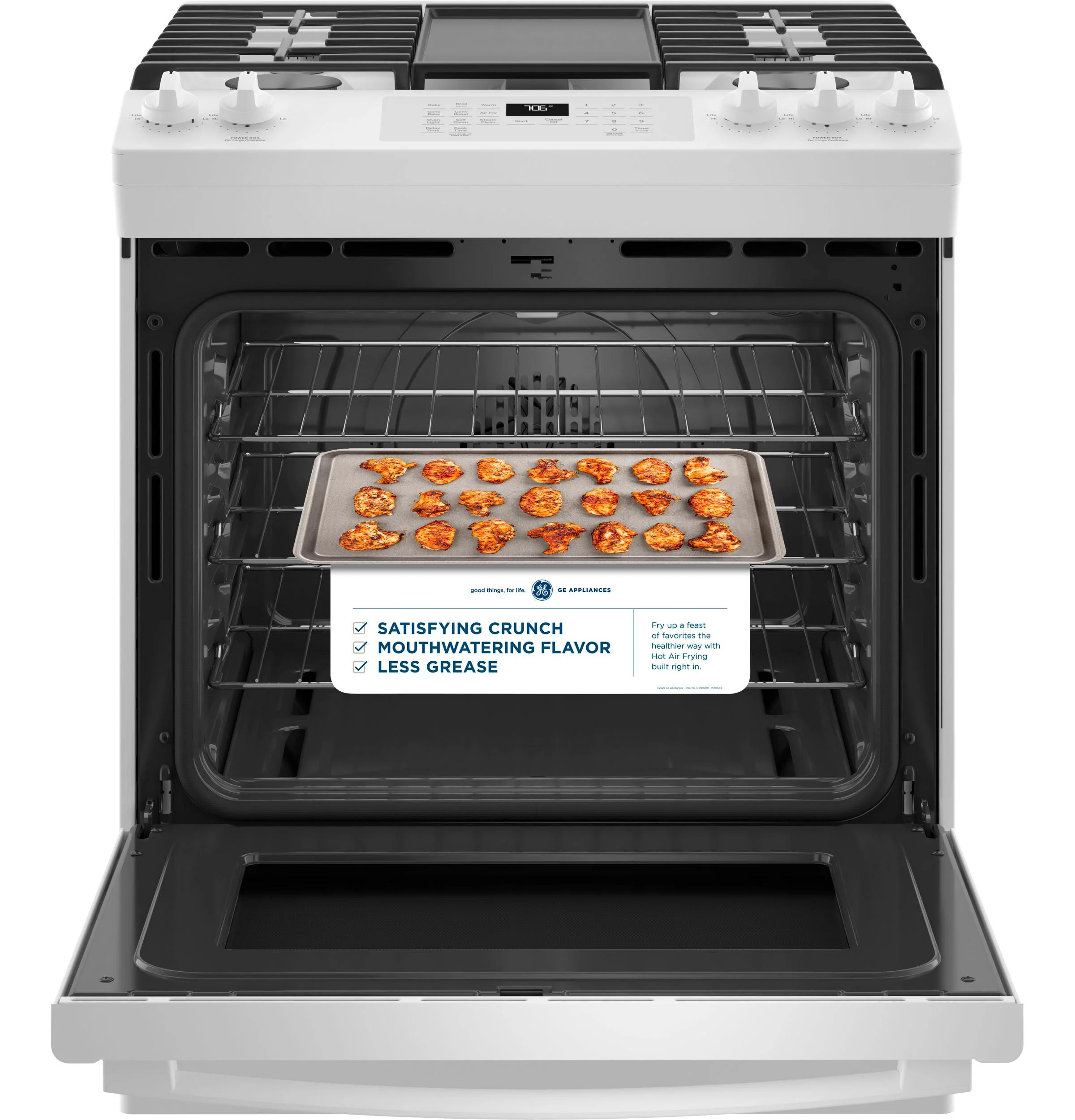 GE® 30" Slide-In Front-Control Convection Gas Range with No Preheat Air Fry - Image 8