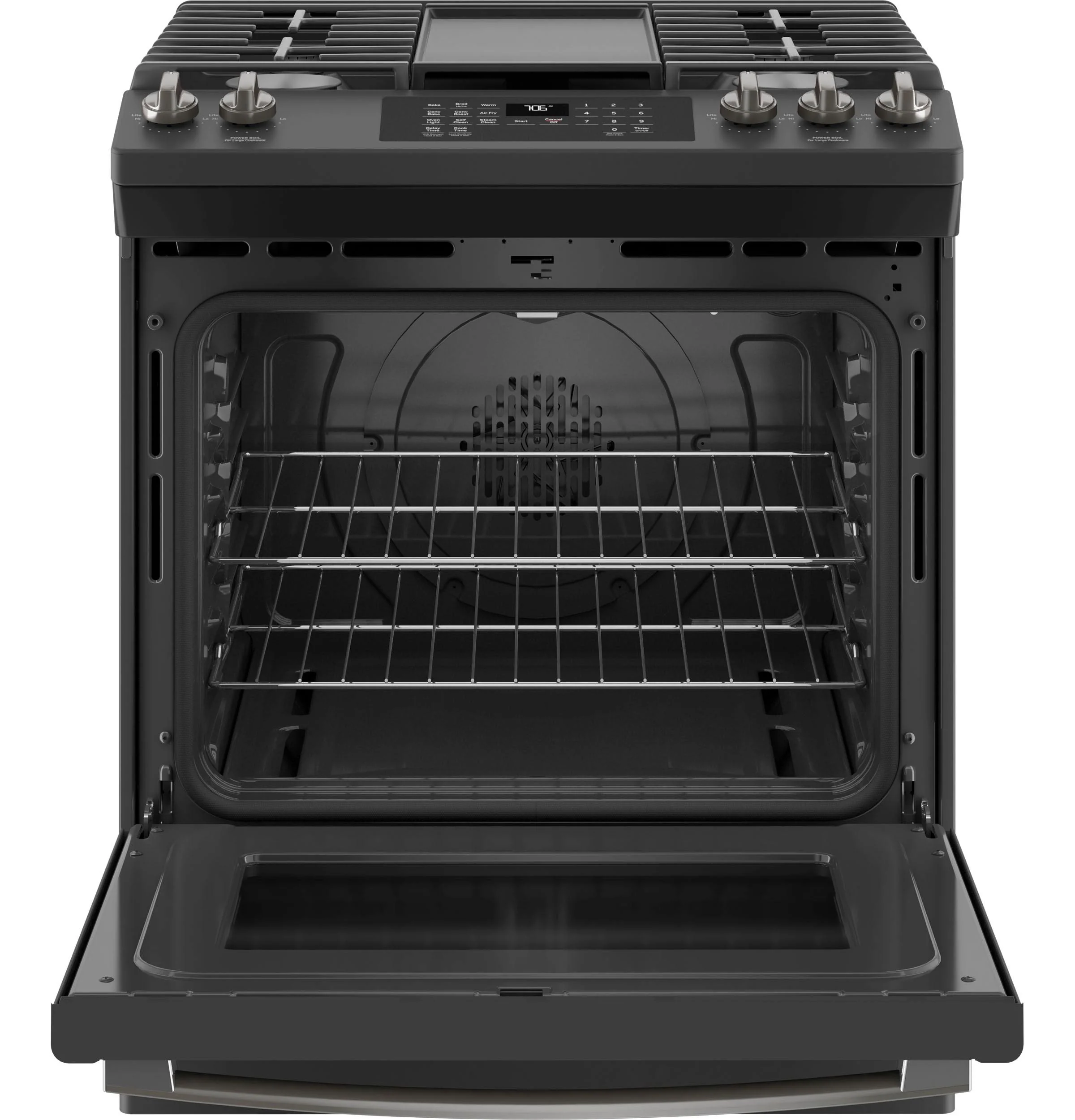 GE® 30" Slide-In Front-Control Convection Gas Range with No Preheat Air Fry - Image 2
