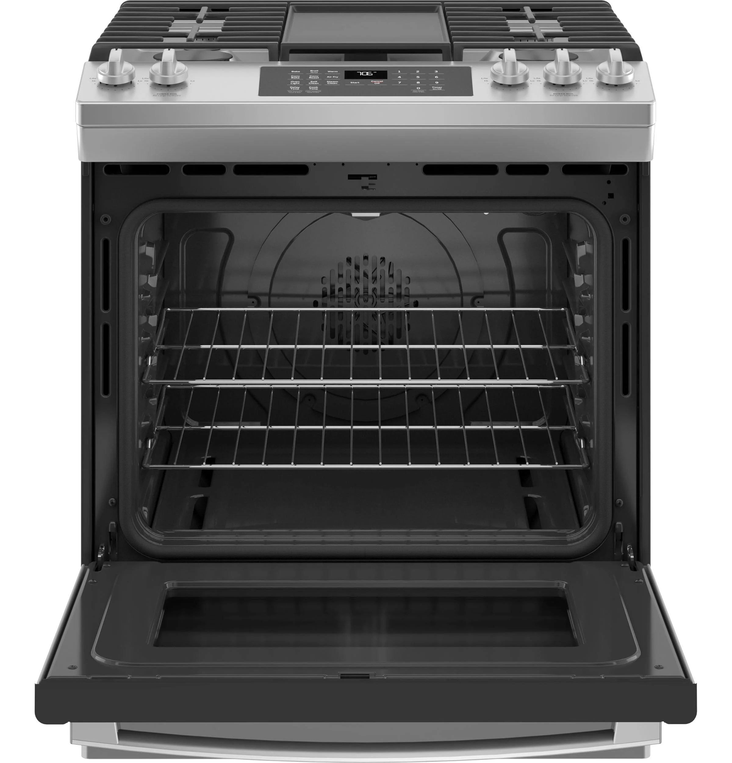 JGS760SPSS GE® 30" Slide-In Front-Control Convection Gas Range with No Preheat Air Fry - Image 13