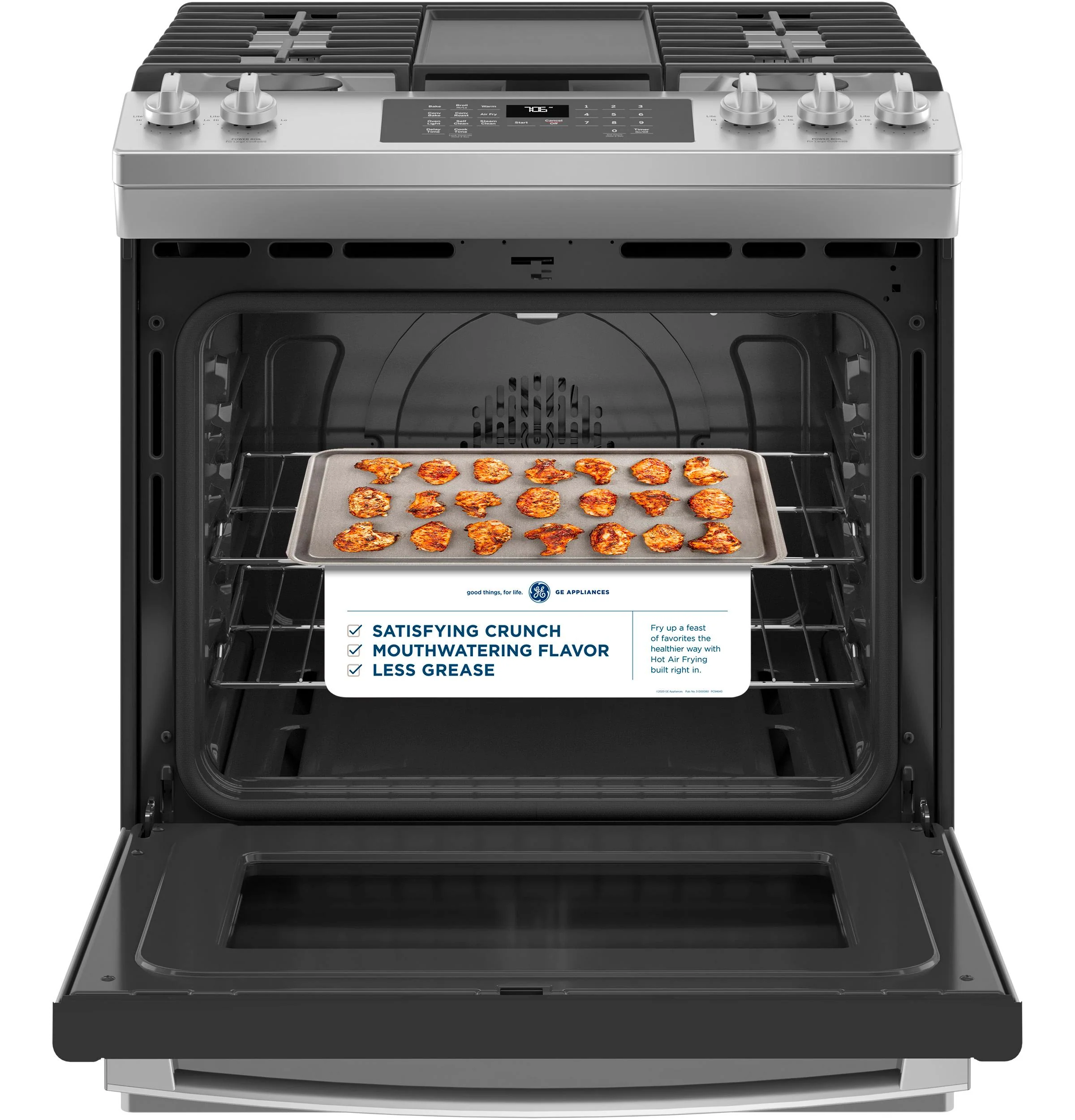 JGS760SPSS GE® 30" Slide-In Front-Control Convection Gas Range with No Preheat Air Fry - Image 19