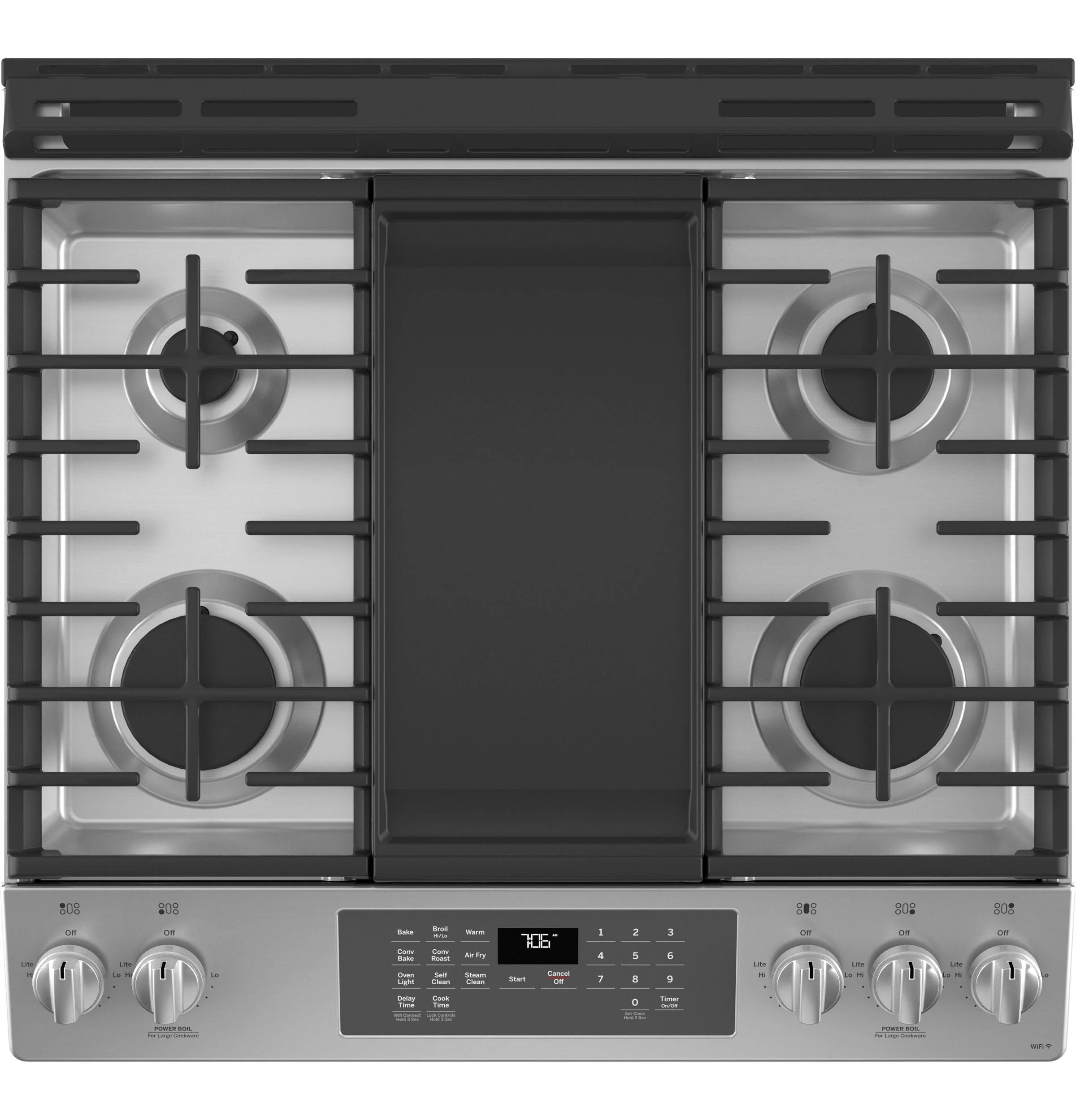 JGS760SPSS GE® 30" Slide-In Front-Control Convection Gas Range with No Preheat Air Fry - Image 5