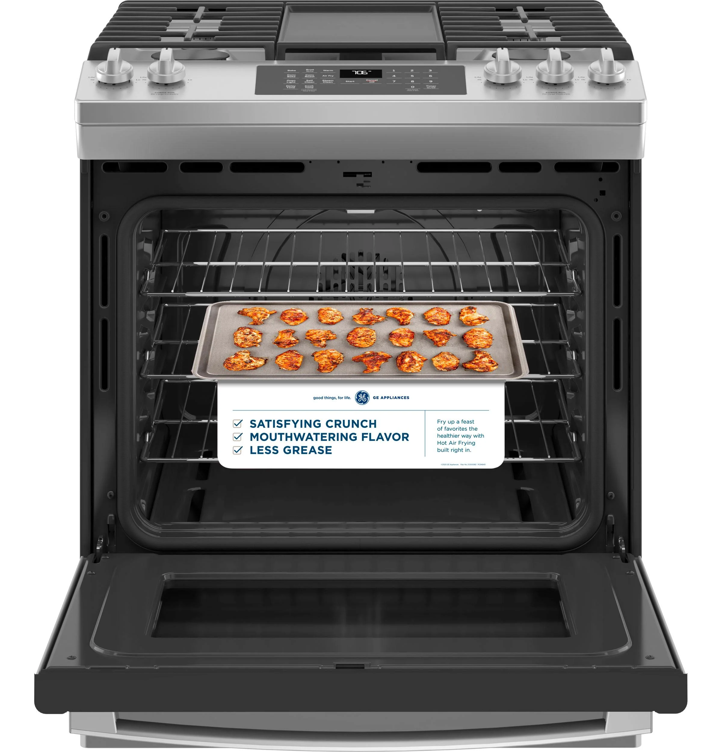JGS760SPSS GE® 30" Slide-In Front-Control Convection Gas Range with No Preheat Air Fry - Image 8