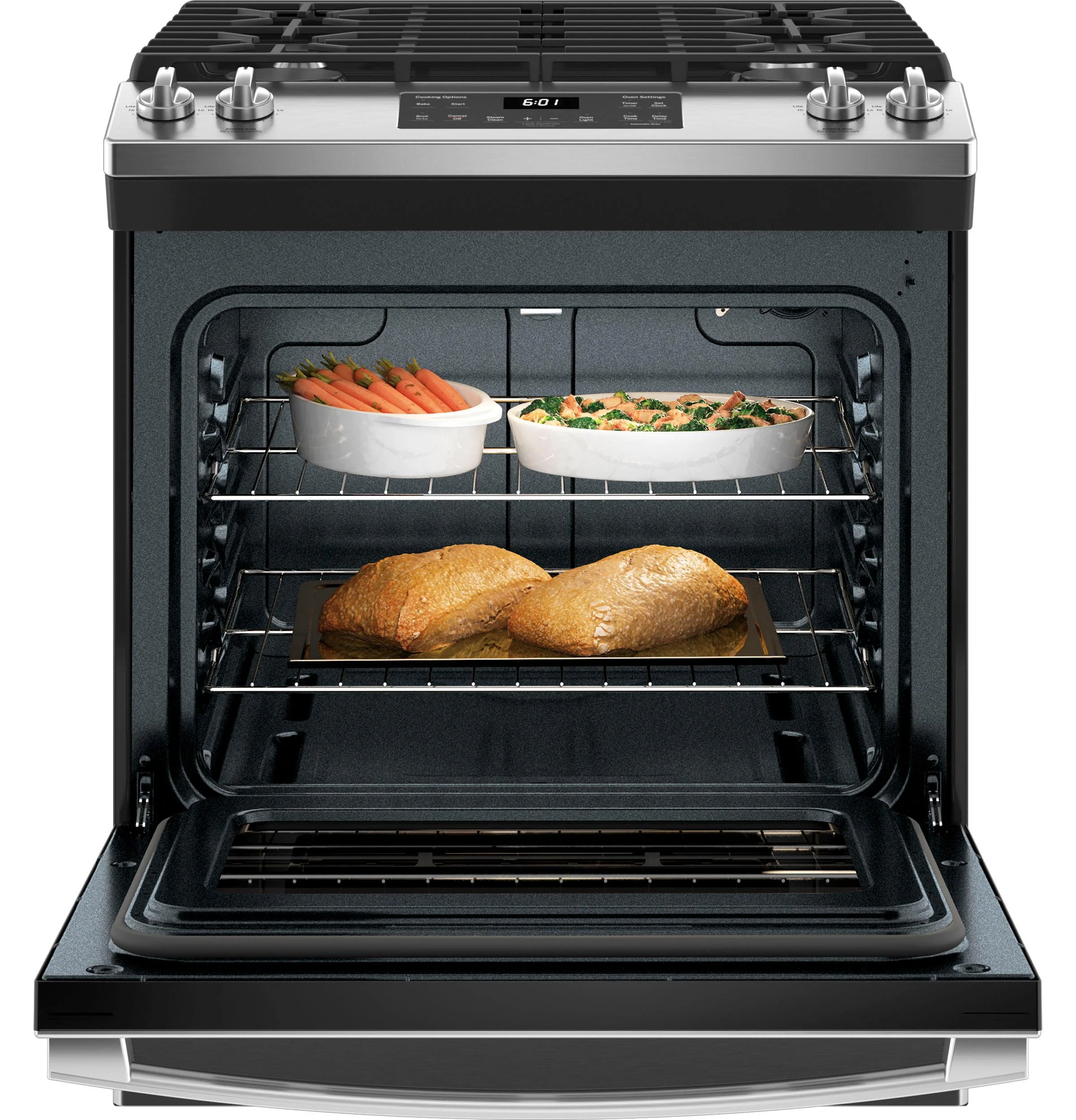 GE® 30" Slide-In Front Control Gas Range - Image 3