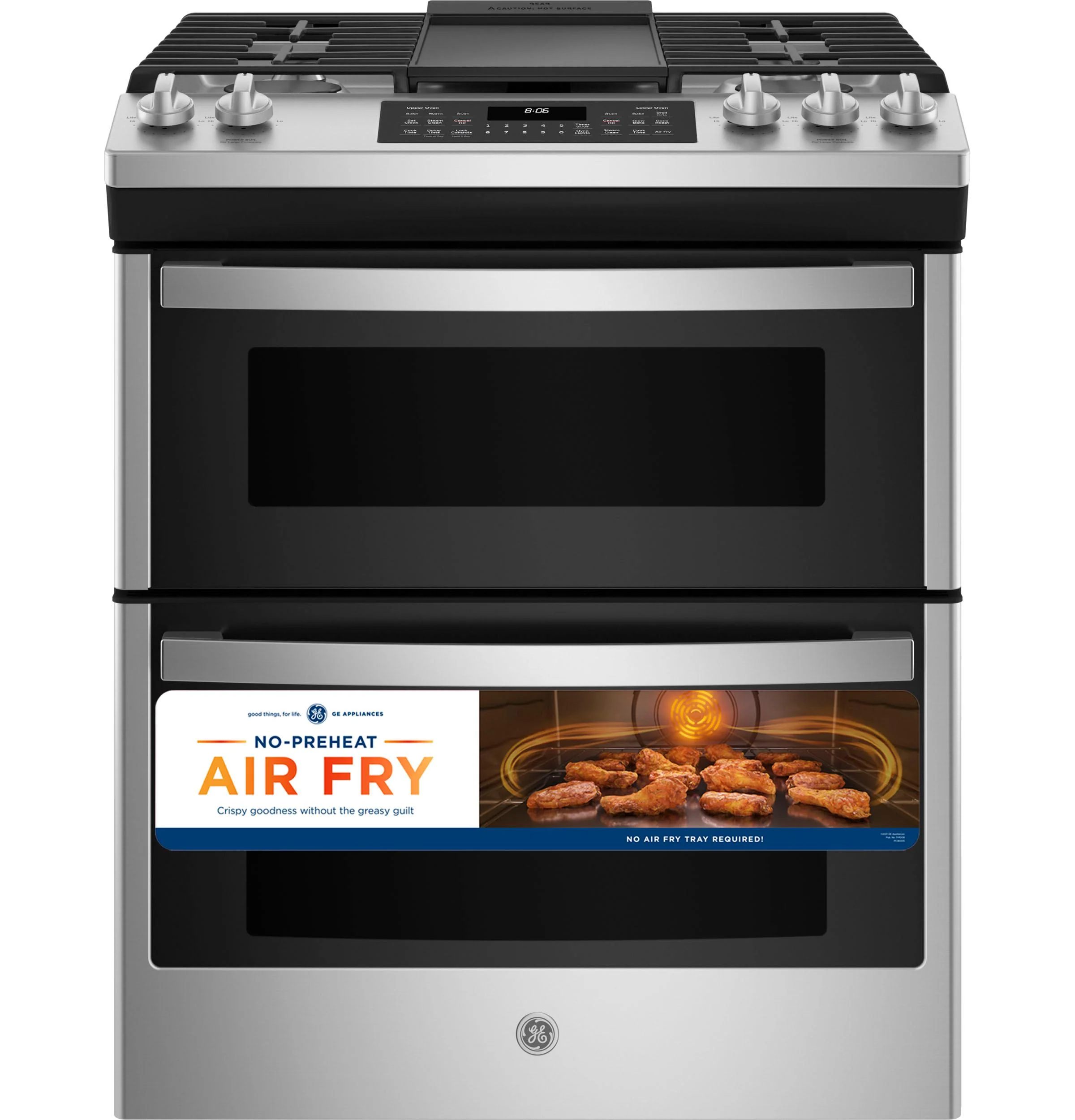 JGSS86SPSS GE 30" Slide-In Front Control Gas Double Oven Range - Image 13