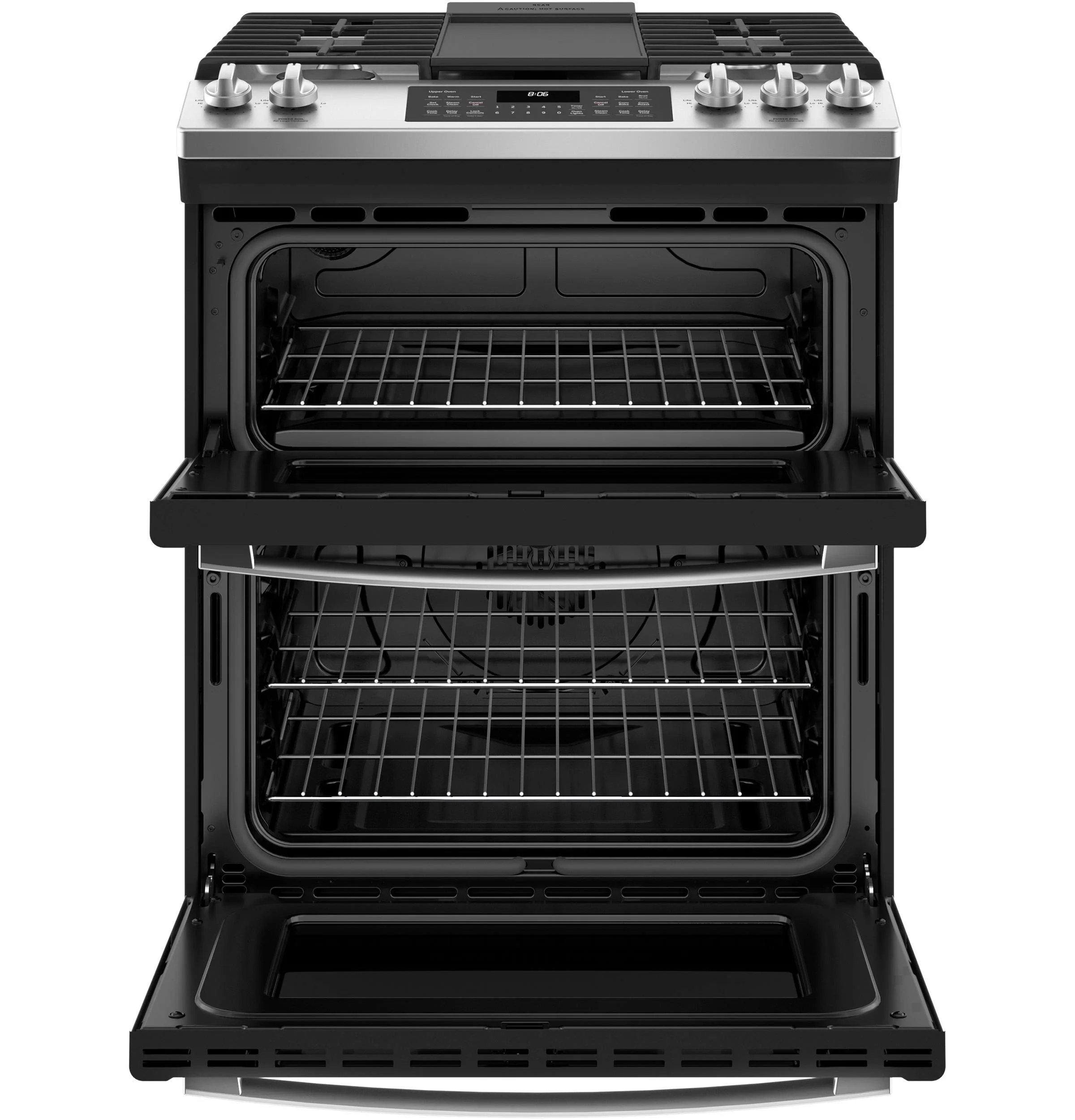 JGSS86SPSS GE 30" Slide-In Front Control Gas Double Oven Range - Image 2