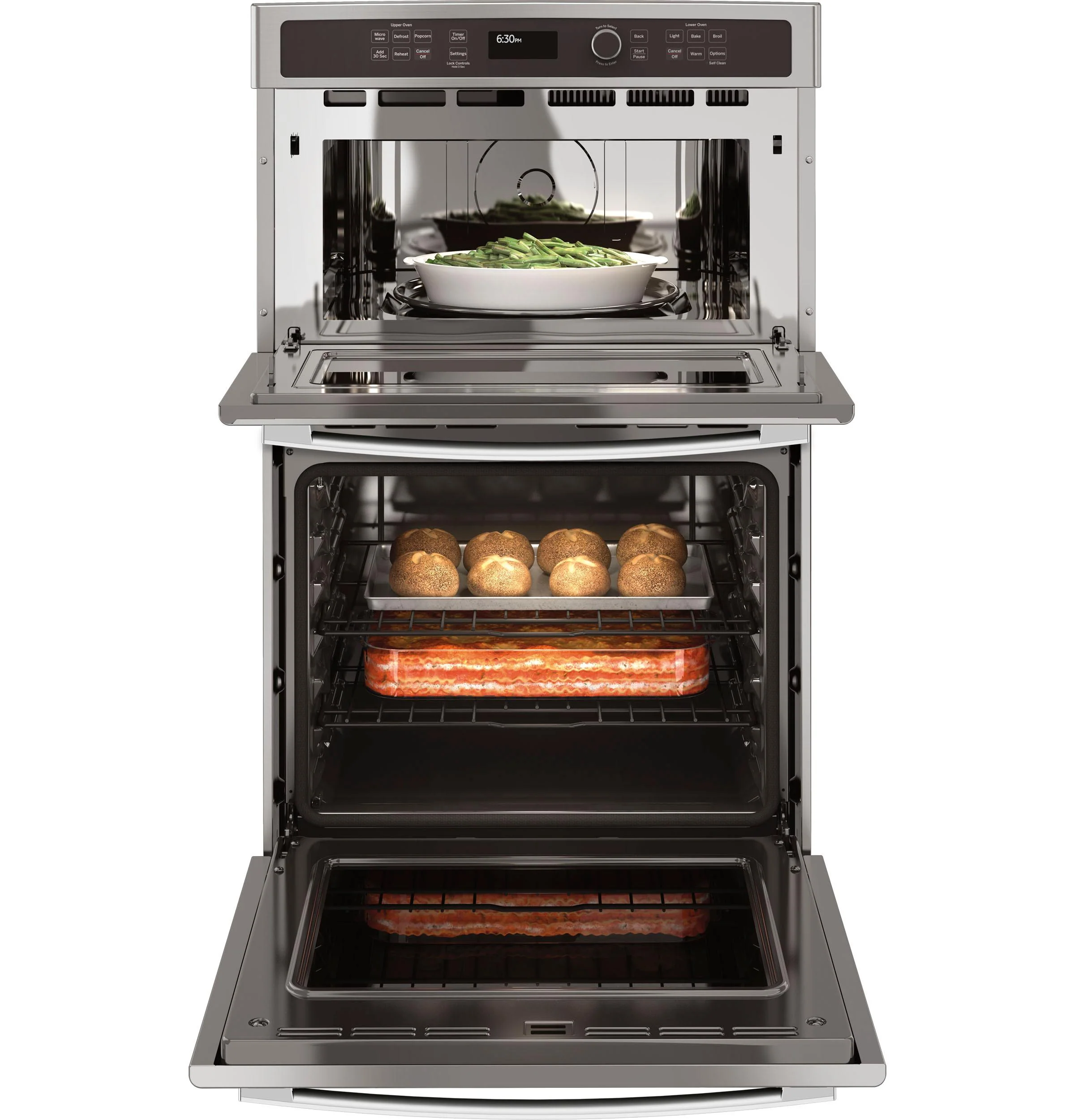 JK3800SHSS GE® 27" Built-In Combination Microwave/Thermal Wall Oven - Image 5