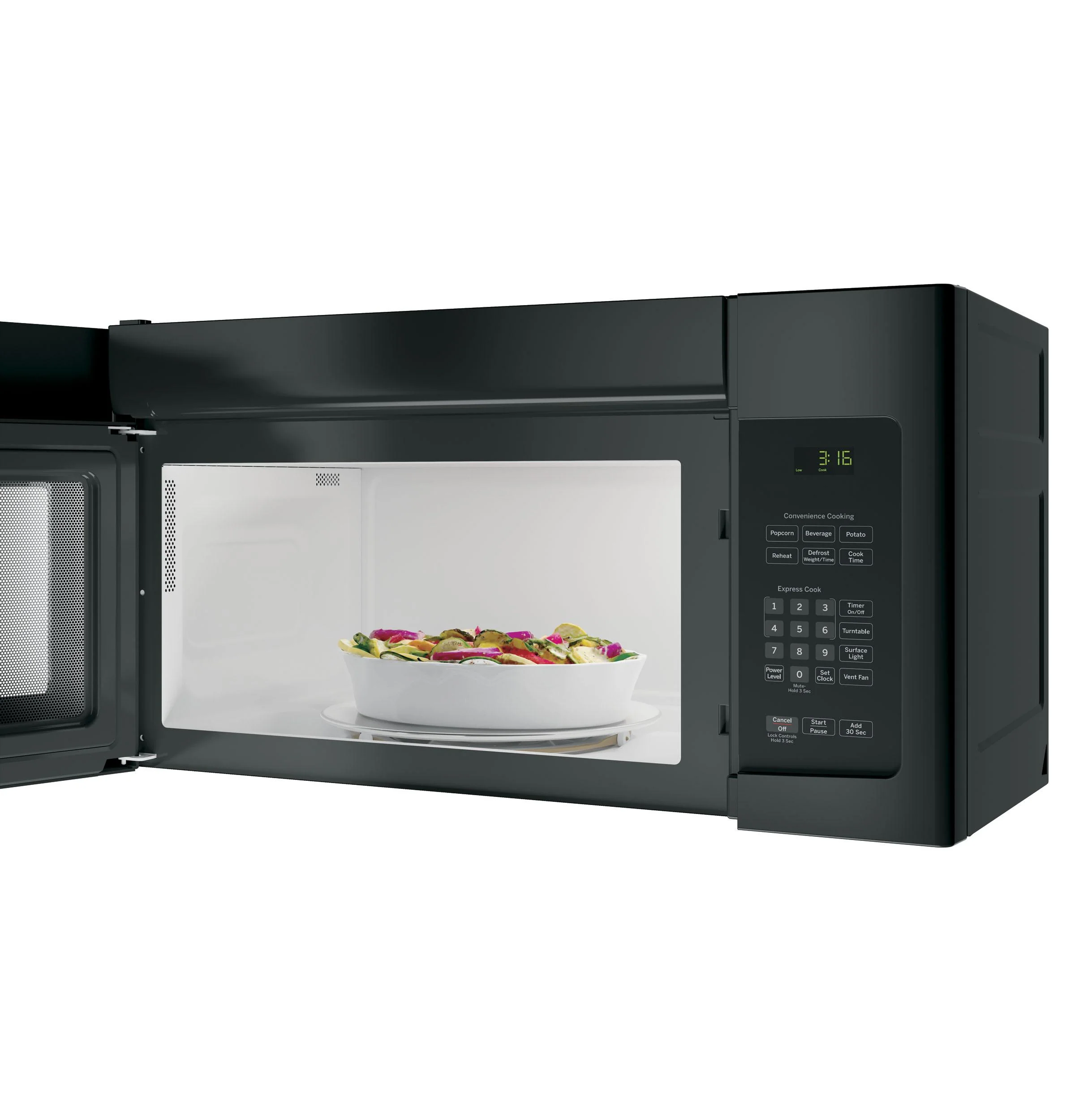 JNM3163DJBB GE® 1.6 Cu. Ft. Over-the-Range Microwave Oven with Recirculating Venting - Image 4