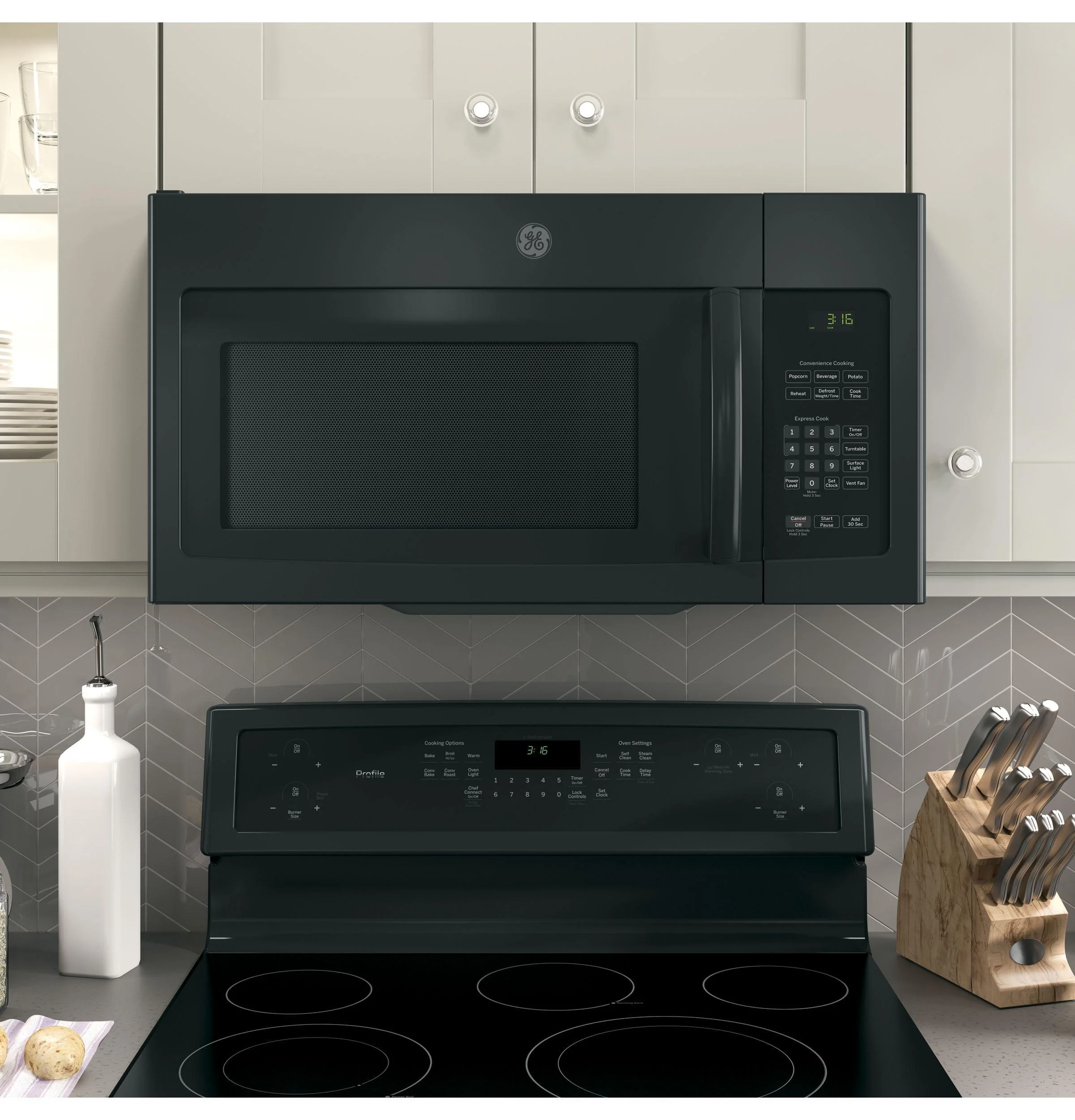 JNM3163DJBB GE® 1.6 Cu. Ft. Over-the-Range Microwave Oven with Recirculating Venting - Image 5