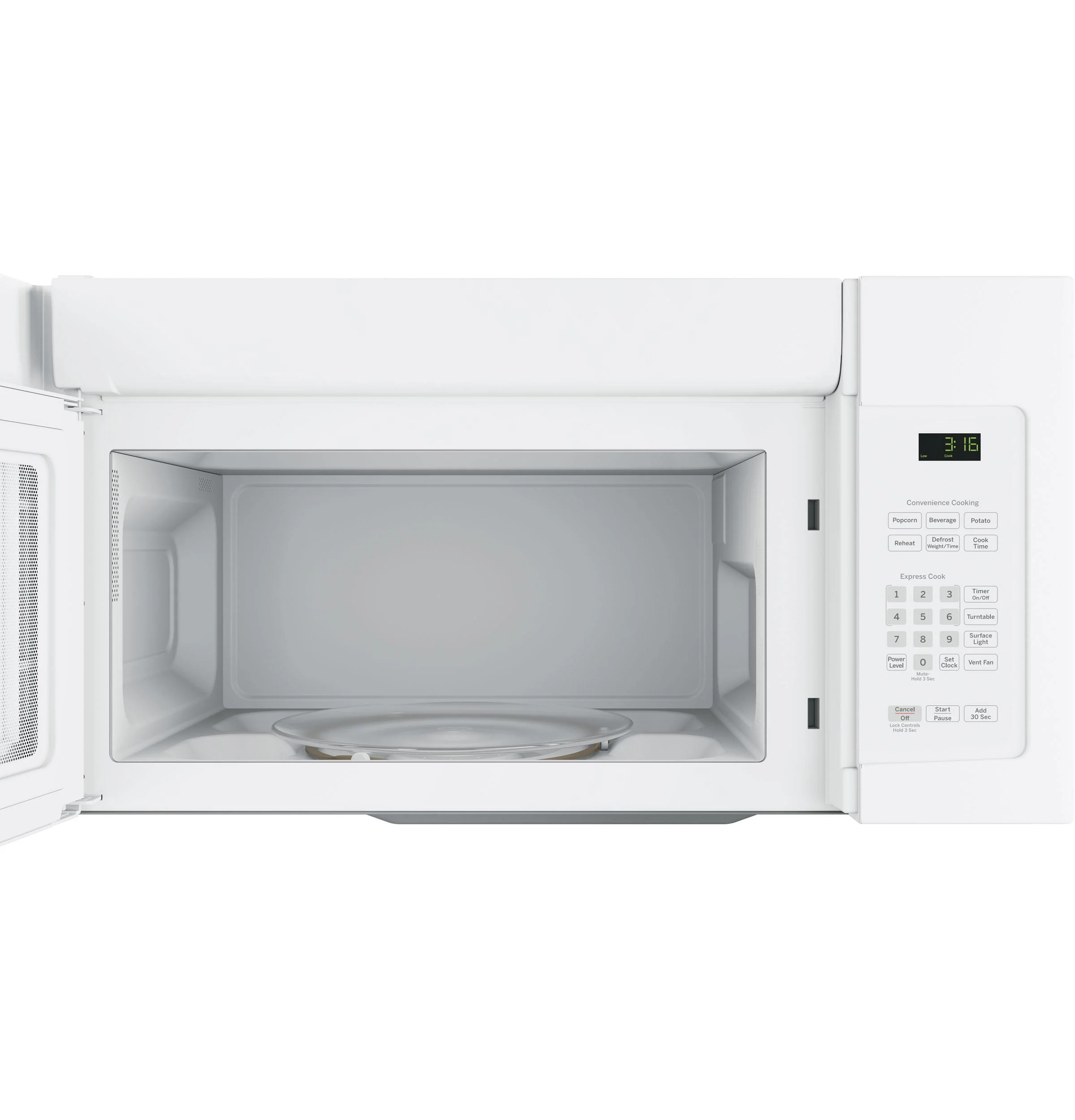 JNM3163DJWW GE® 1.6 Cu. Ft. Over-the-Range Microwave Oven with Recirculating Venting - Image 3