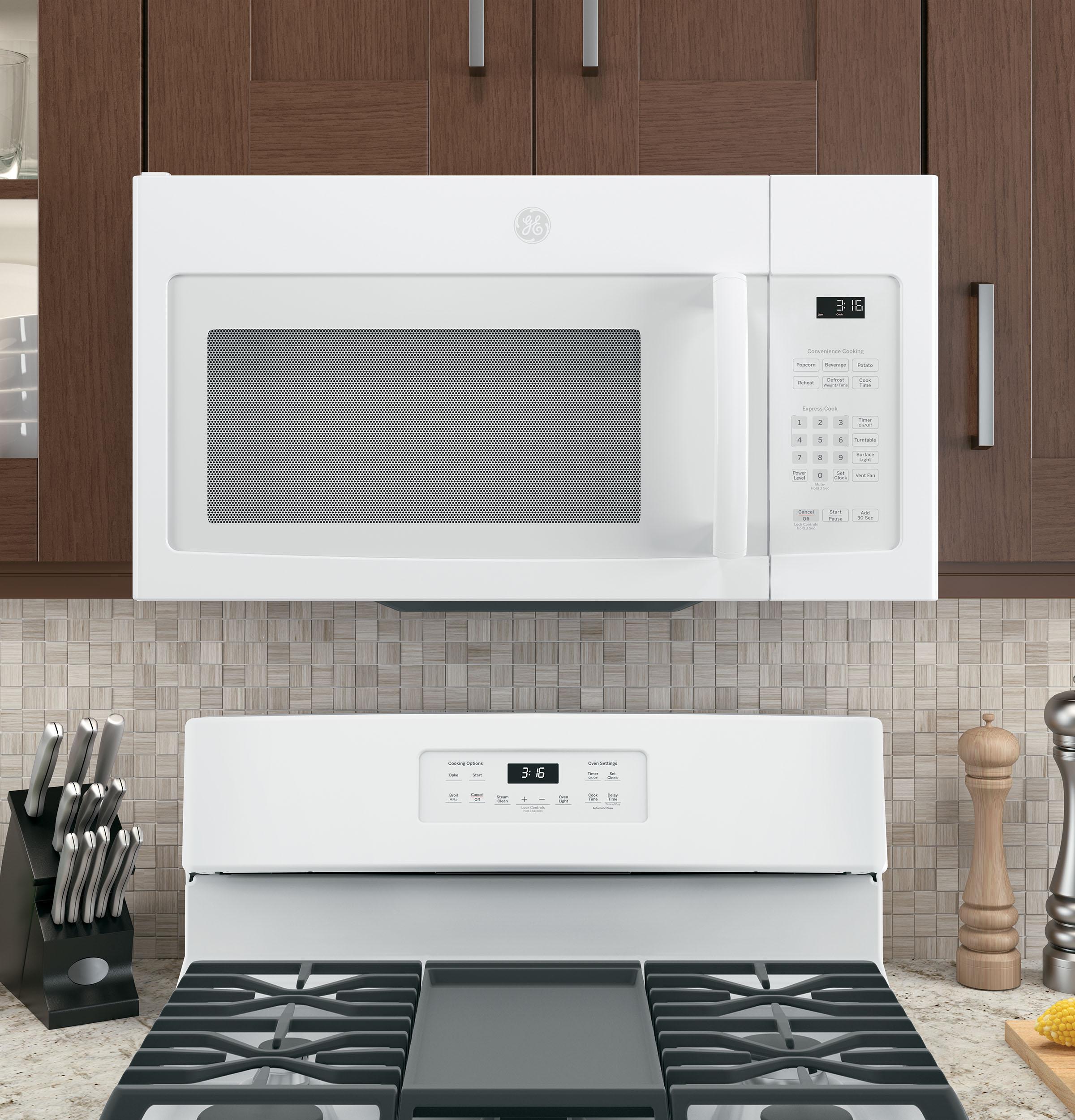 JNM3163DJWW GE® 1.6 Cu. Ft. Over-the-Range Microwave Oven with Recirculating Venting - Image 4