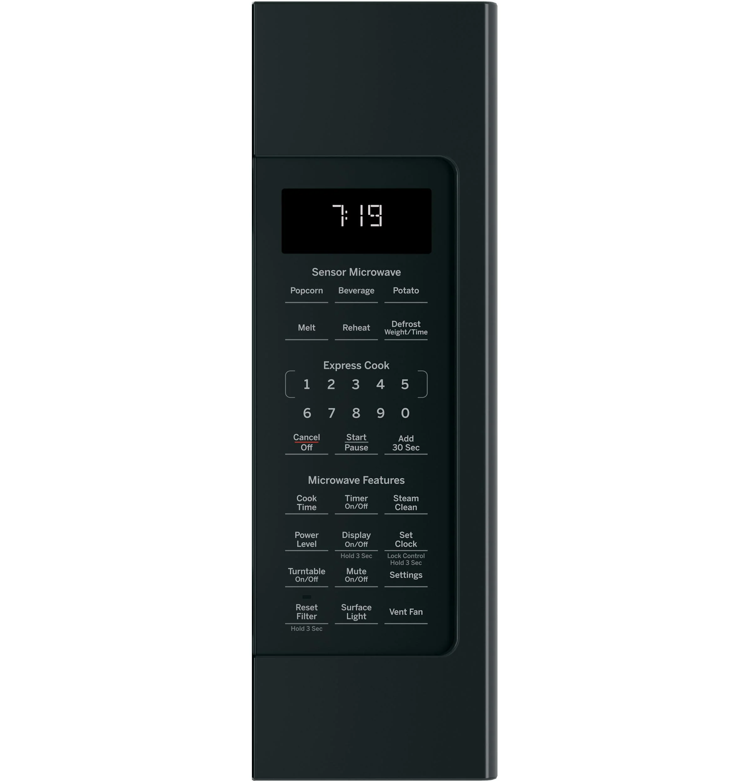 JNM7196DKBB GE® 1.9 Cu. Ft. Over-the-Range Sensor Microwave Oven with Recirculating Venting - Image 2