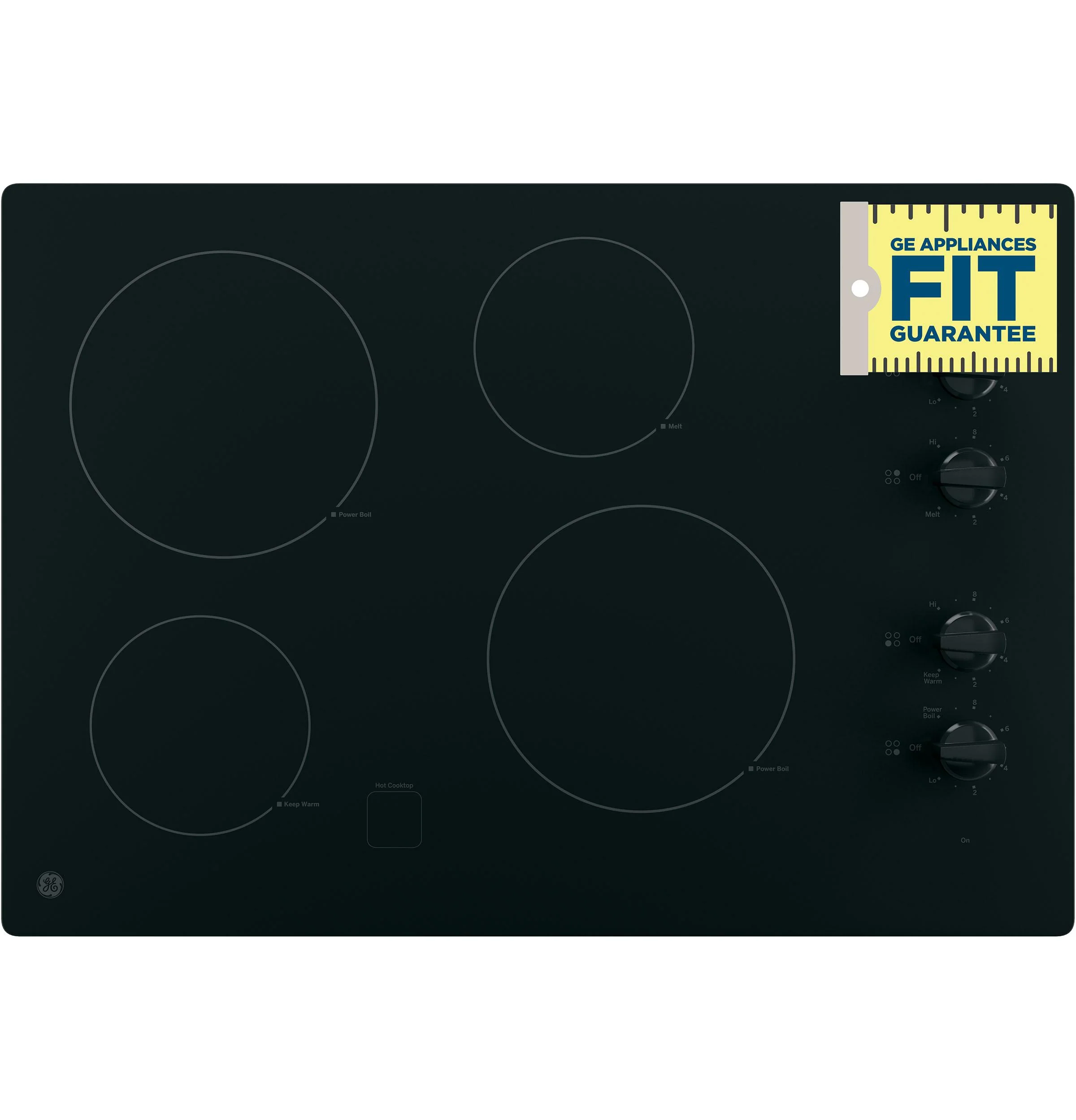 JP3030DJBB GE® 30" Built-In Knob Control Electric Cooktop - Image 8