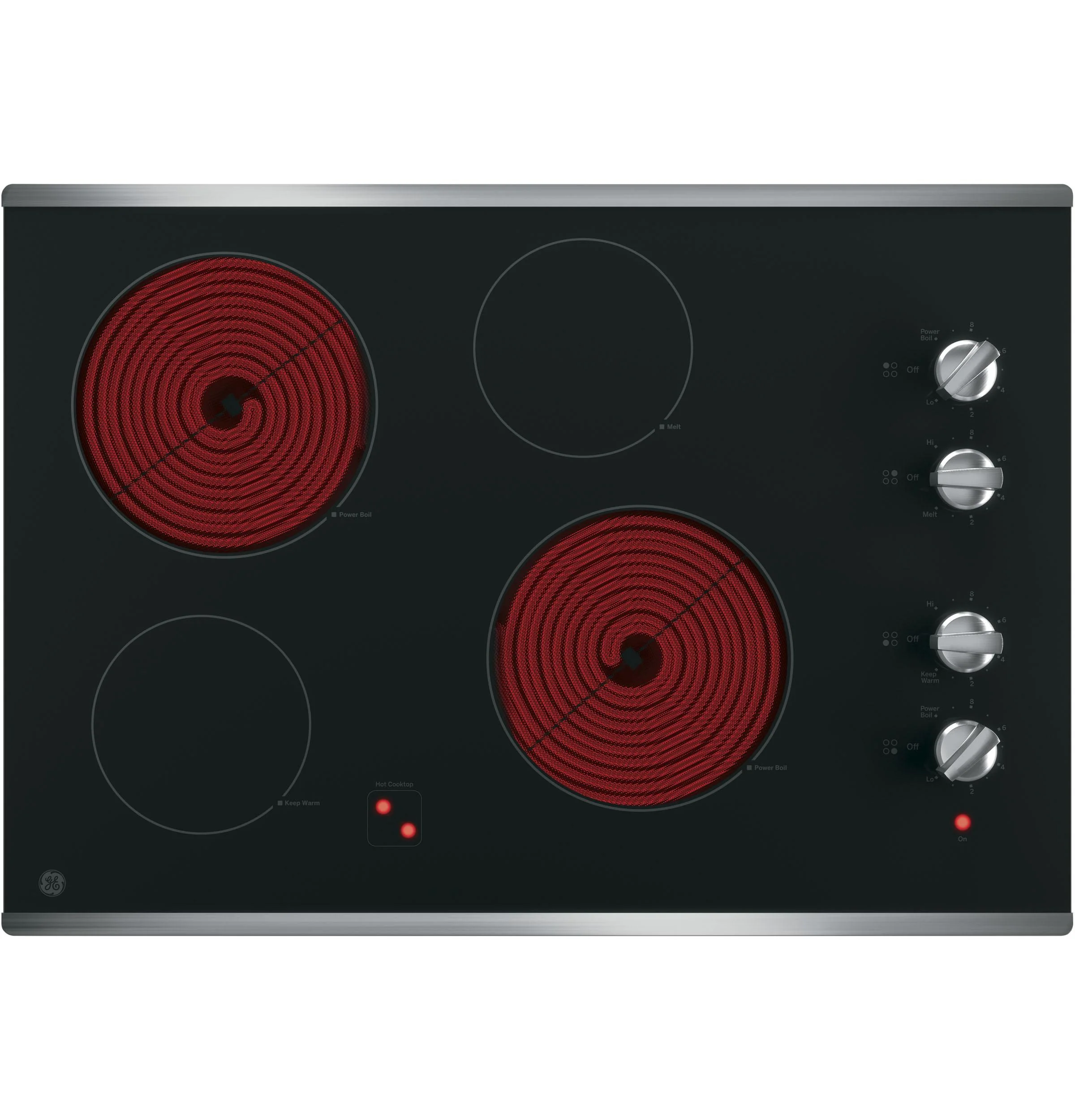 GE® 30" Built-In Knob Control Electric Cooktop - Image 7