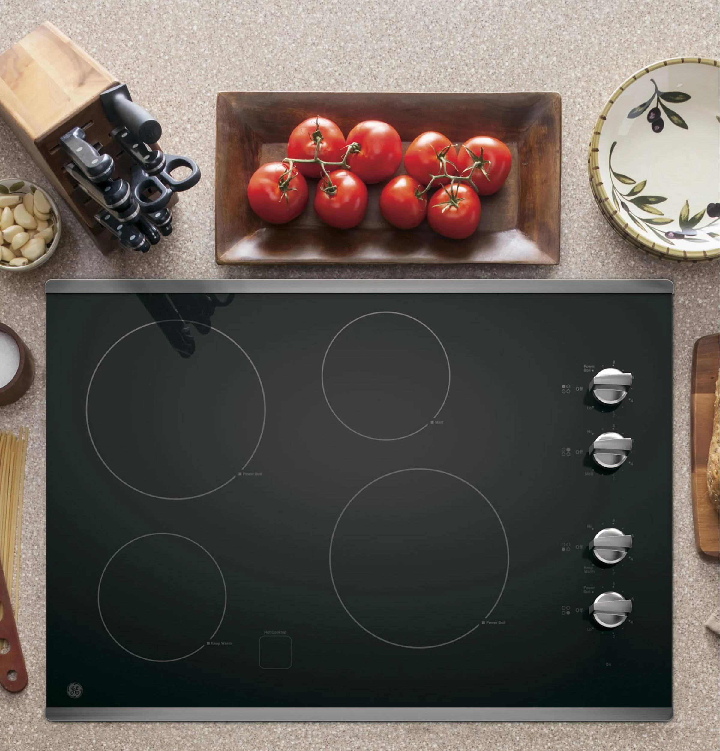 JP3030SWSS GE® 30" Built-In Knob Control Electric Cooktop - Image 2
