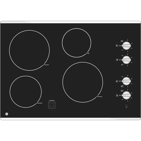 JP3030SWSS GE® 30" Built-In Knob Control Electric Cooktop - Image 5
