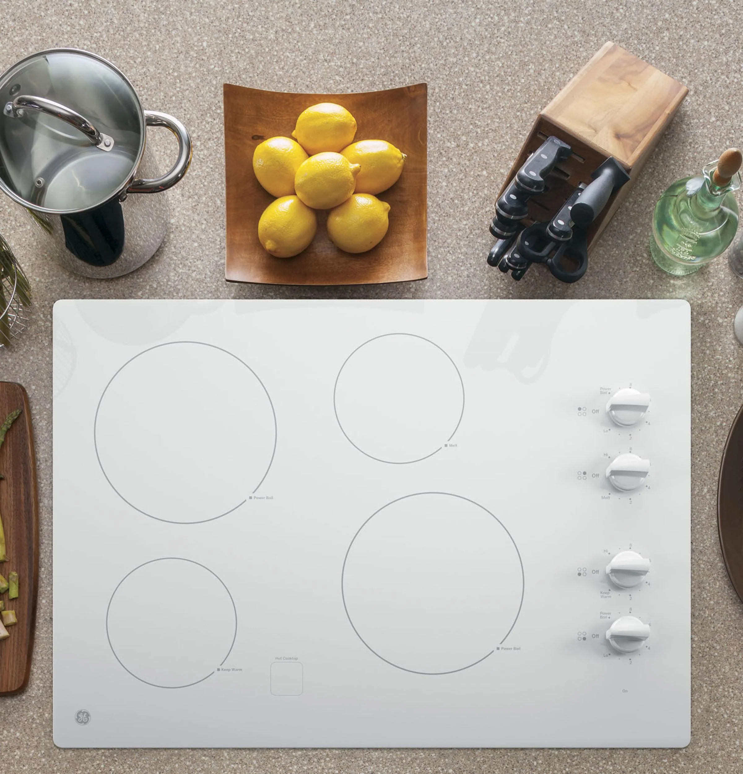 GE® 30" Built-In Knob Control Electric Cooktop - Image 2