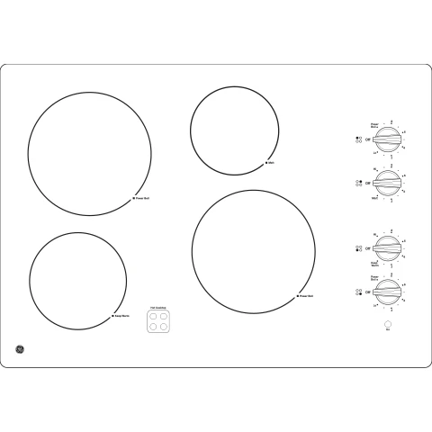 JP3030TWWW GE® 30" Built-In Knob Control Electric Cooktop - Image 5