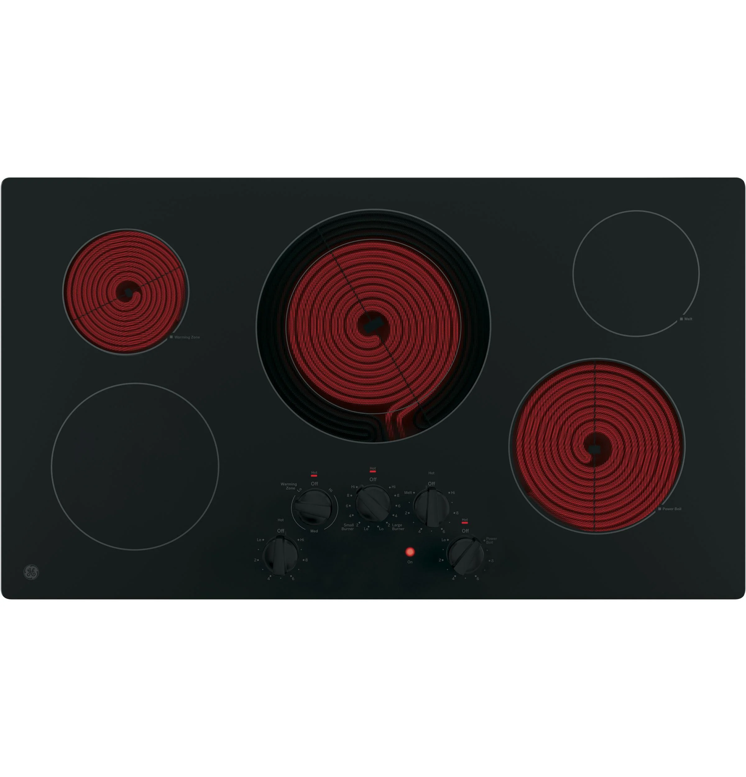 JP3036DLBB GE® 36" Built-In Knob Control Electric Cooktop - Image 3