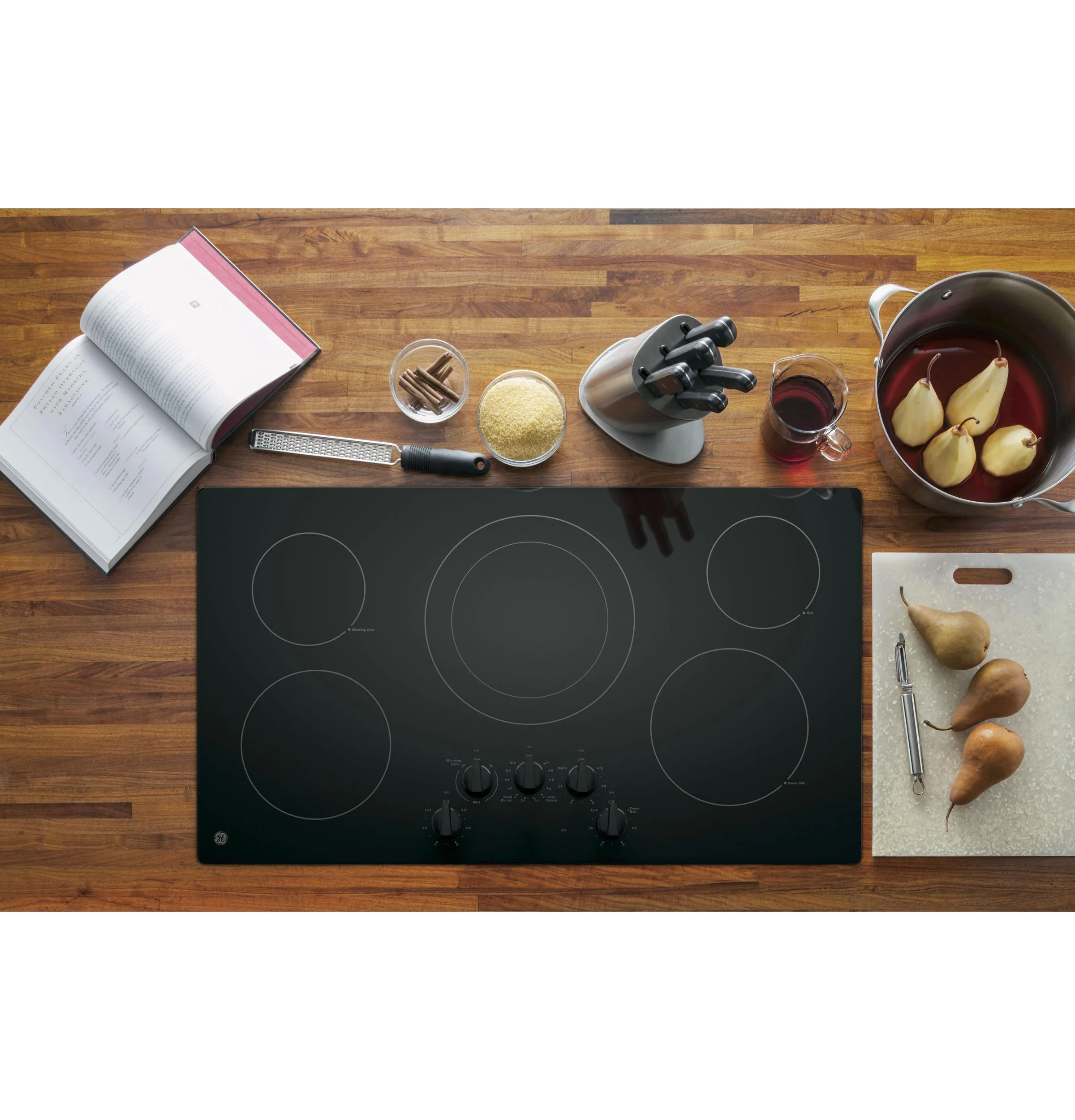 JP3036DLBB GE® 36" Built-In Knob Control Electric Cooktop - Image 6