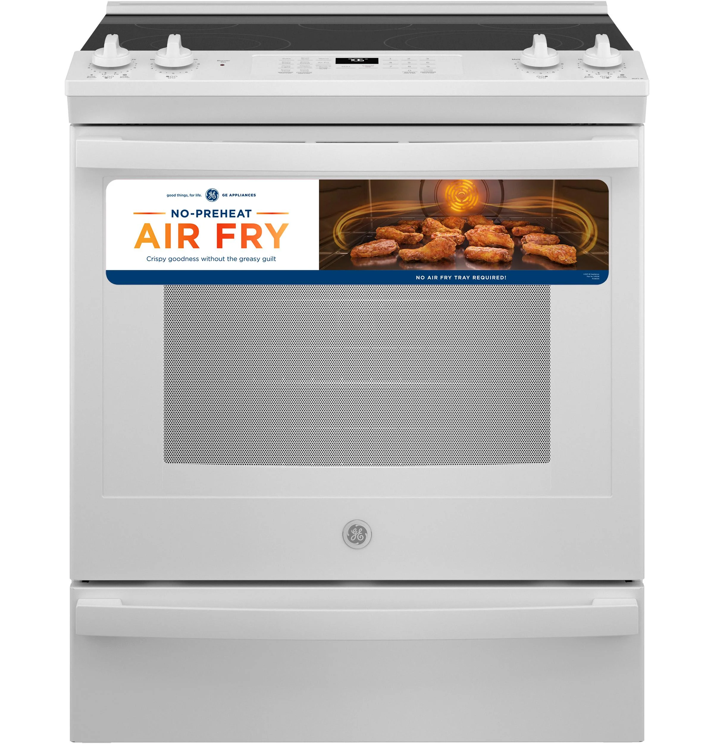 GE® 30" Slide-In Electric Convection Range with No Preheat Air Fry - Image 22