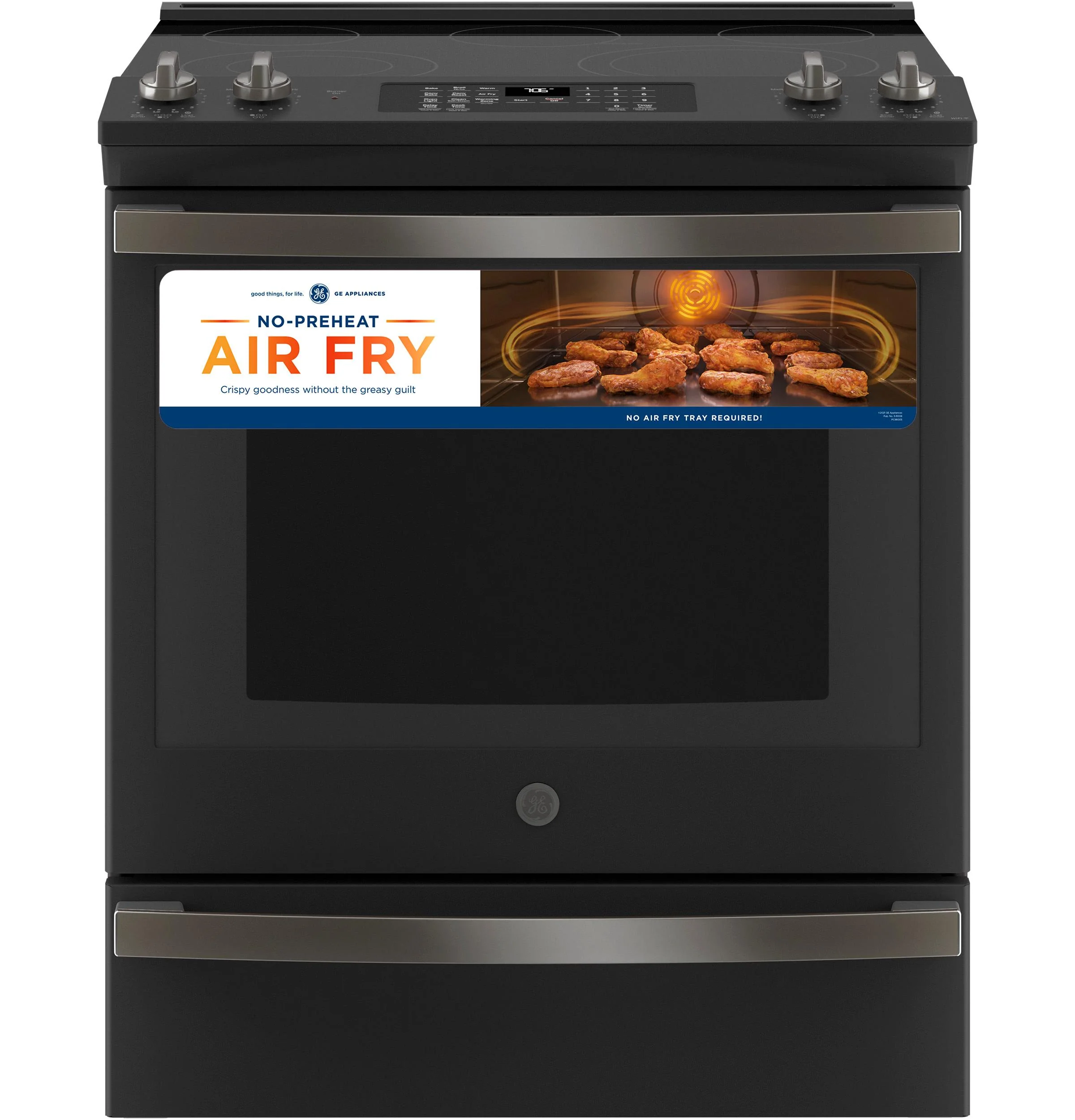 GE® 30" Slide-In Electric Convection Range with No Preheat Air Fry - Image 25