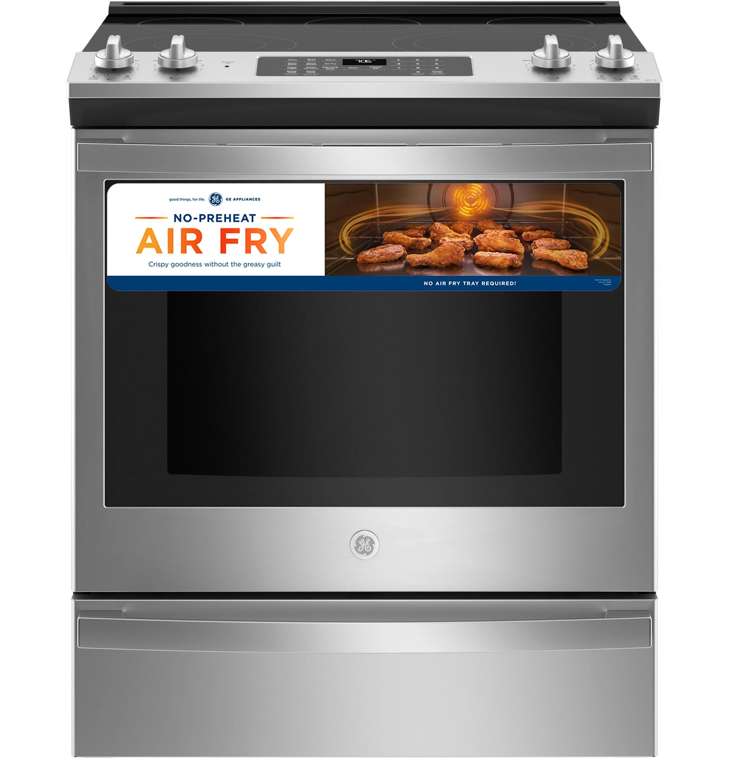 GE® 30" Slide-In Electric Convection Range with No Preheat Air Fry - Image 14