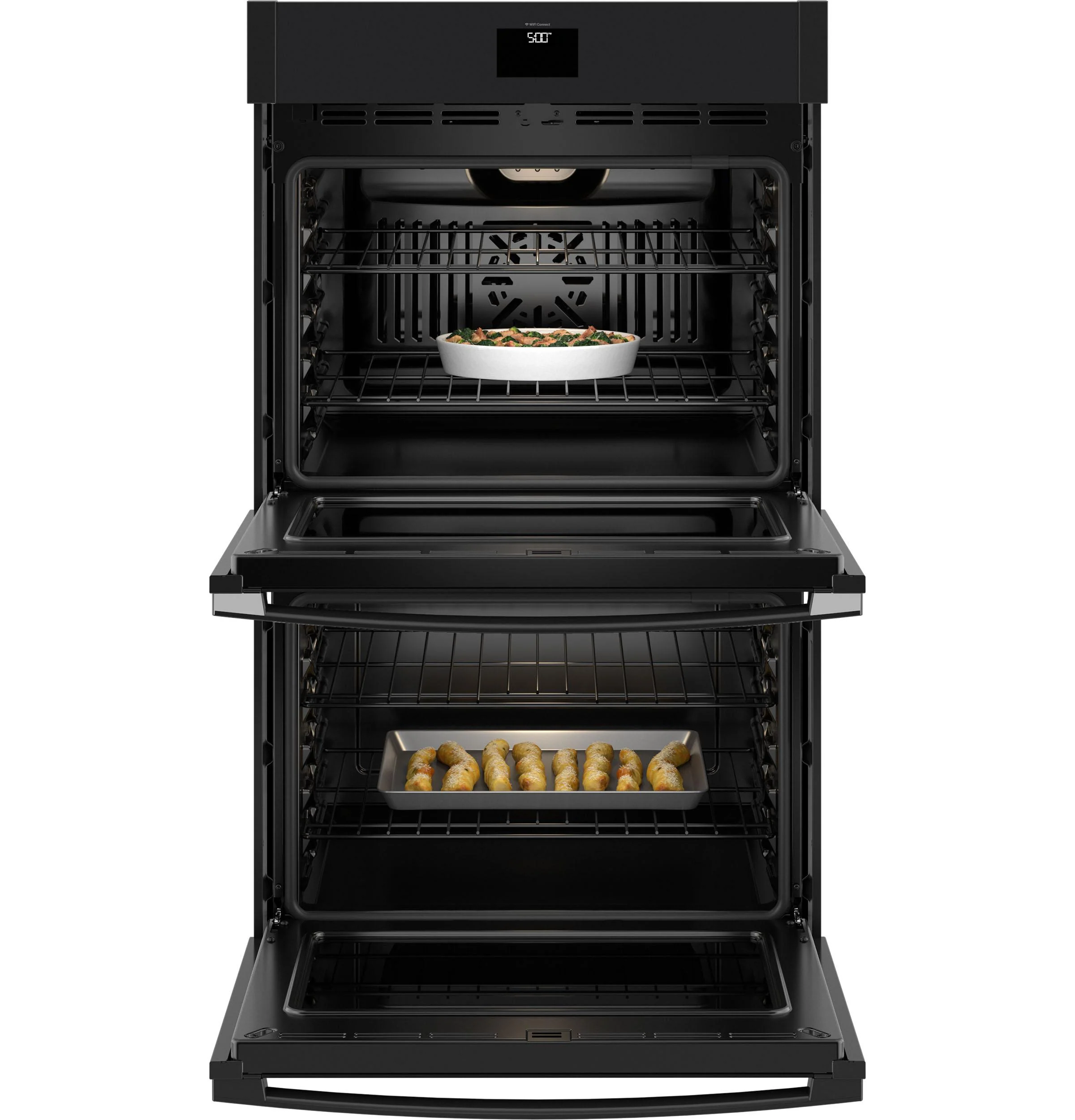 JTD5000DVBB GE® 30" Smart Built-In Self-Clean Convection Double Wall Oven with No Preheat Air Fry - Image 3