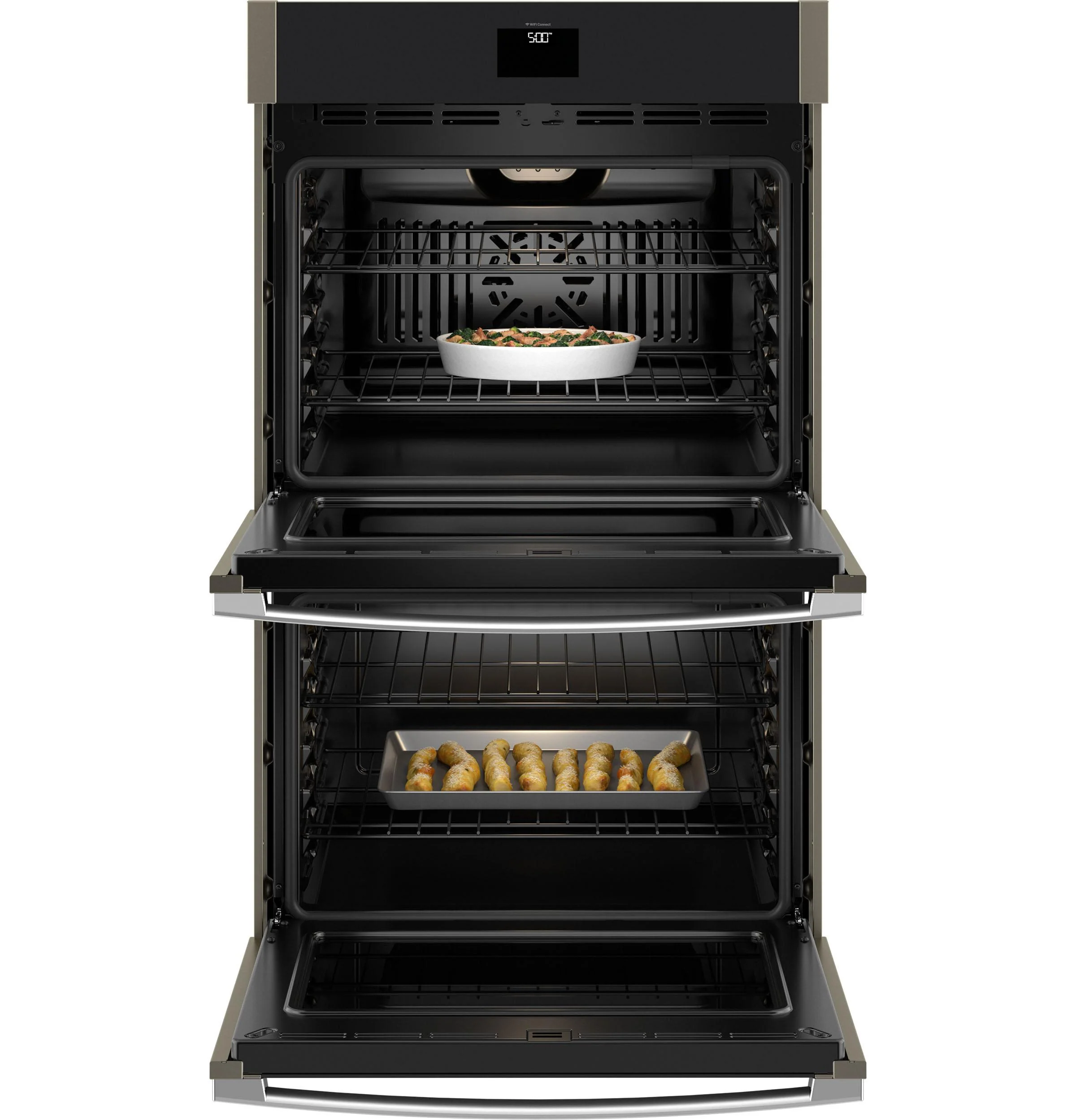 JTD5000EVES GE® 30" Smart Built-In Self-Clean Convection Double Wall Oven with No Preheat Air Fry - Image 3