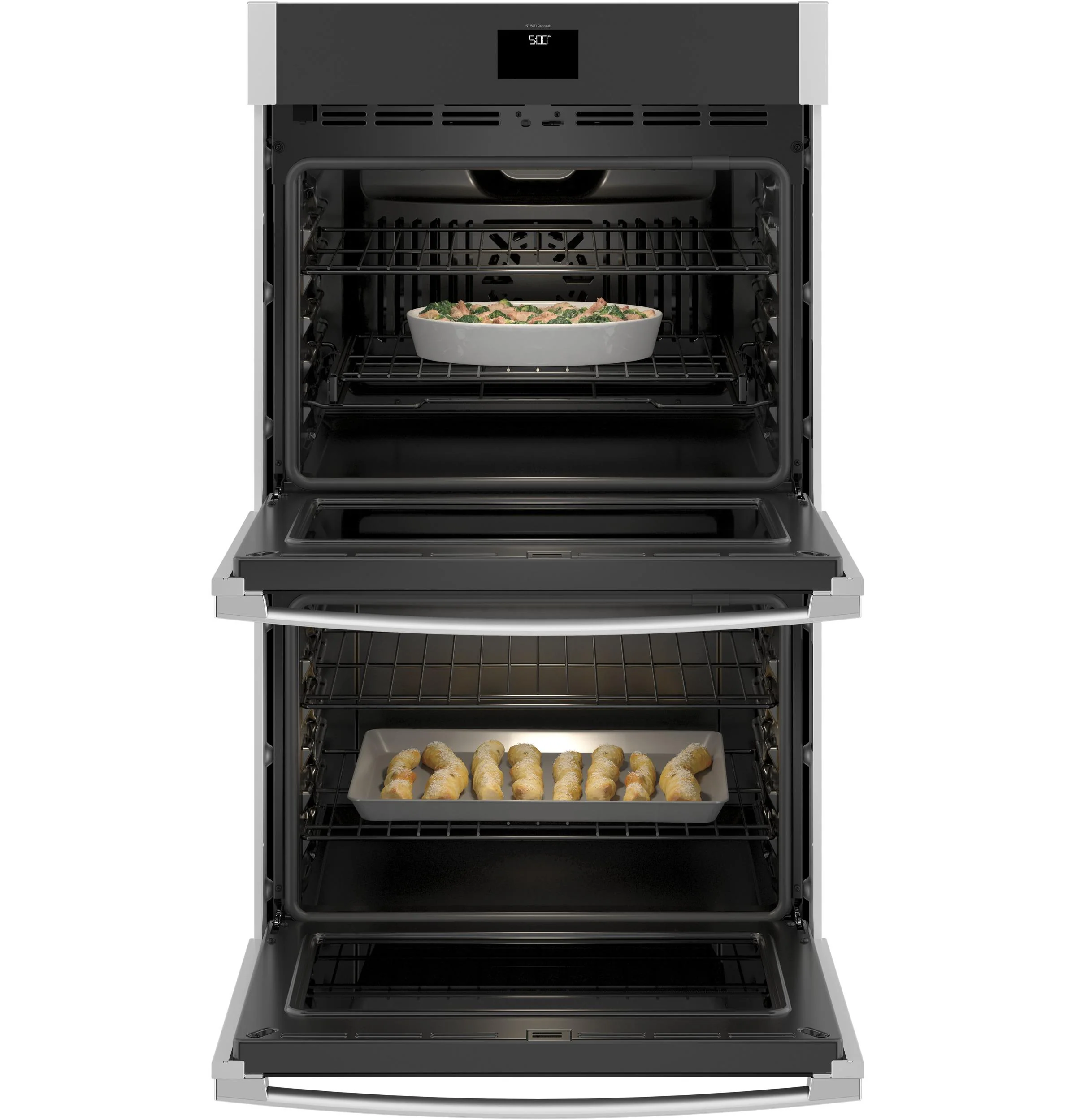 GE® 30" Smart Built-In Self-Clean Convection Double Wall Oven with Never Scrub Racks - Image 5