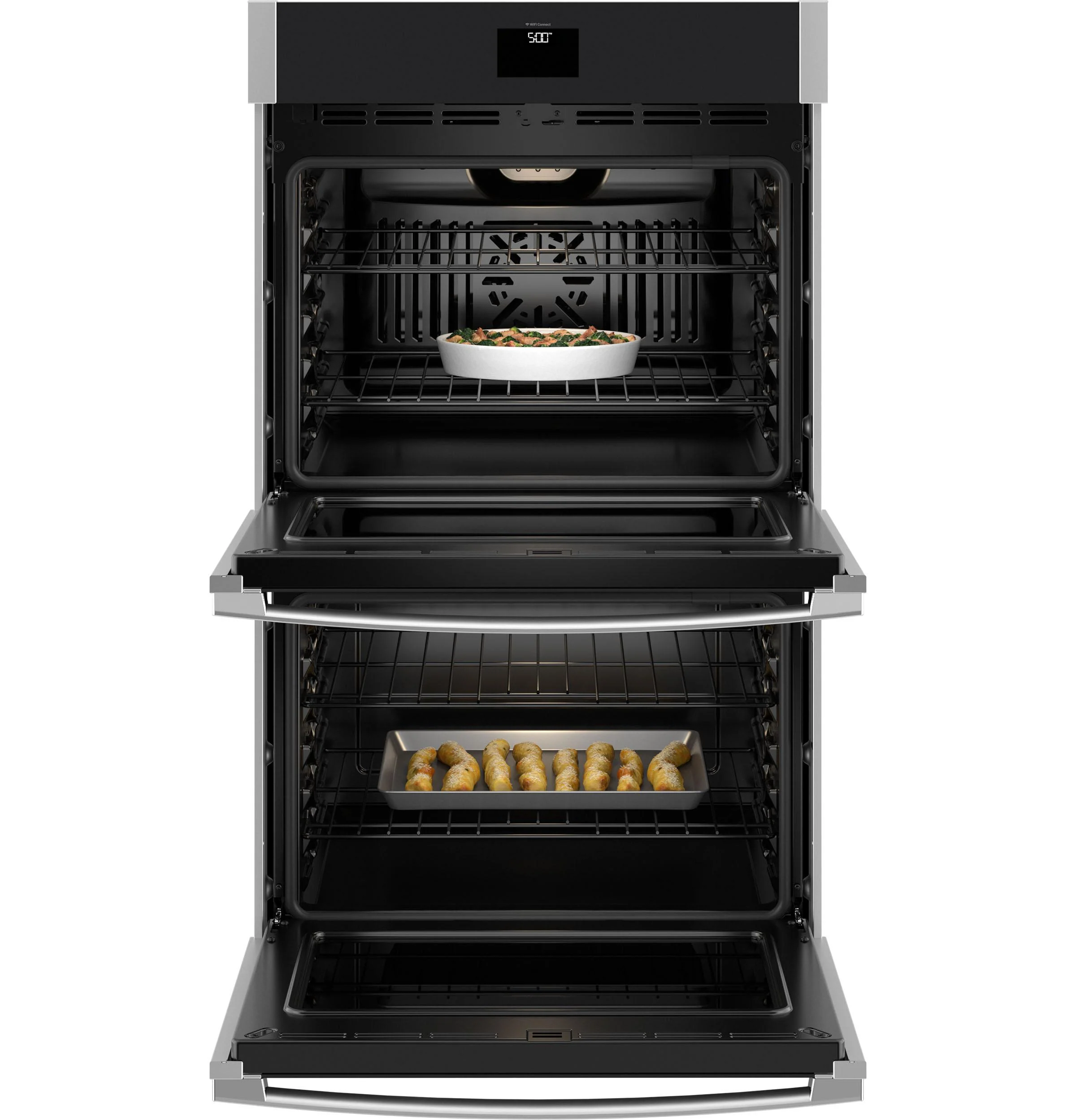 JTD5000SVSS GE® 30" Smart Built-In Self-Clean Convection Double Wall Oven with No Preheat Air Fry - Image 3
