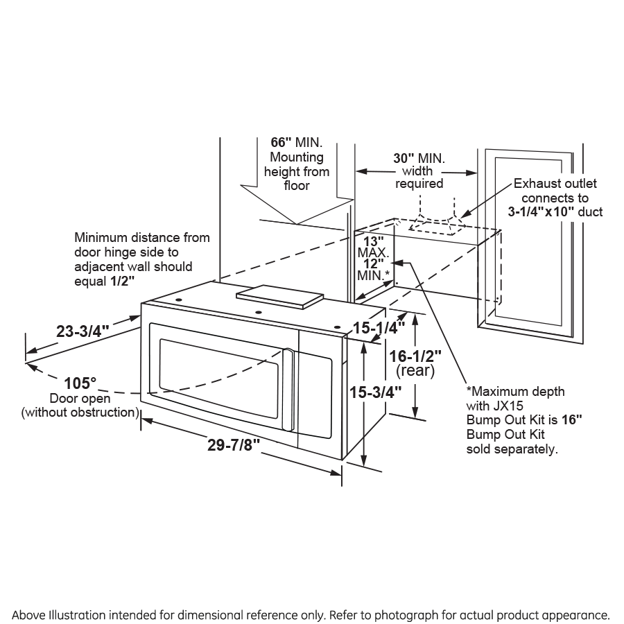 JVM3160RTSS GE® 1.6 Cu. Ft. Over-the-Range Microwave Oven - Image 16
