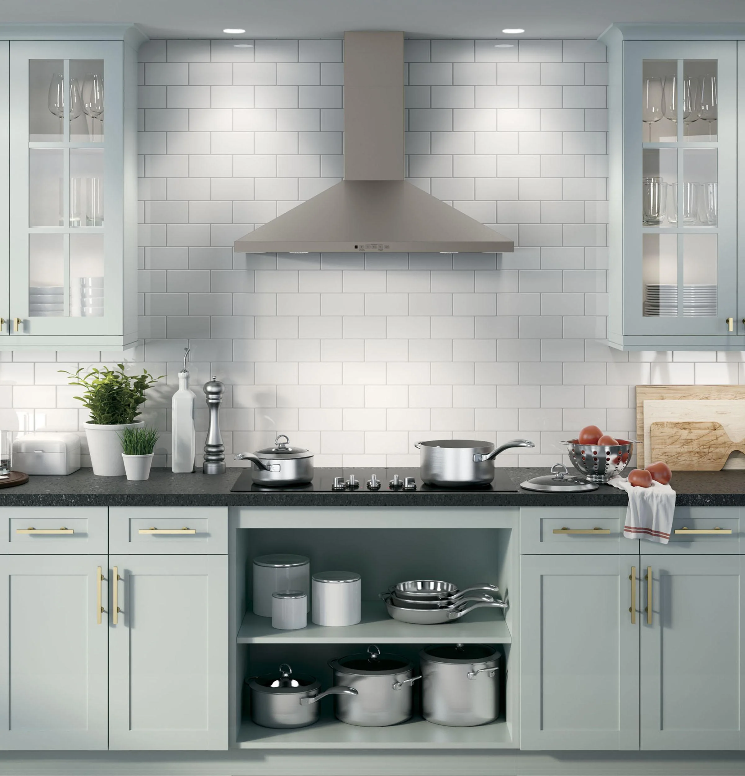 JVW5361EJES GE® 36" Wall-Mount Pyramid Chimney Hood - Image 6