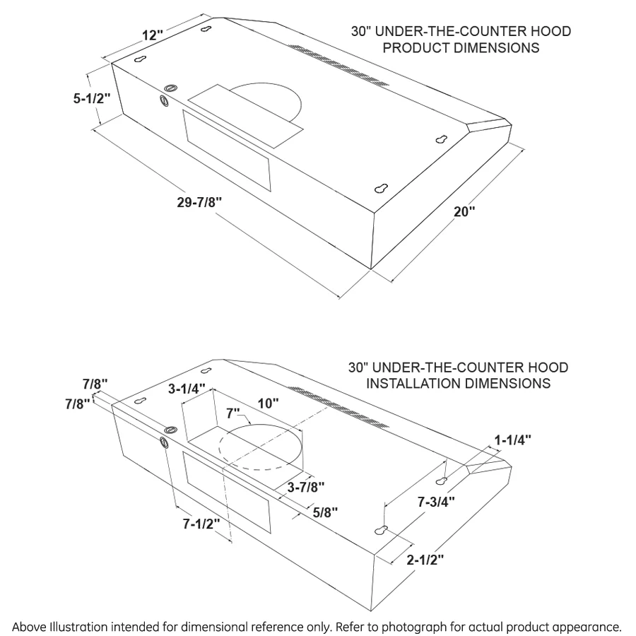 JVX5300BJTS GE® 30" Under The Cabinet Hood - Image 7