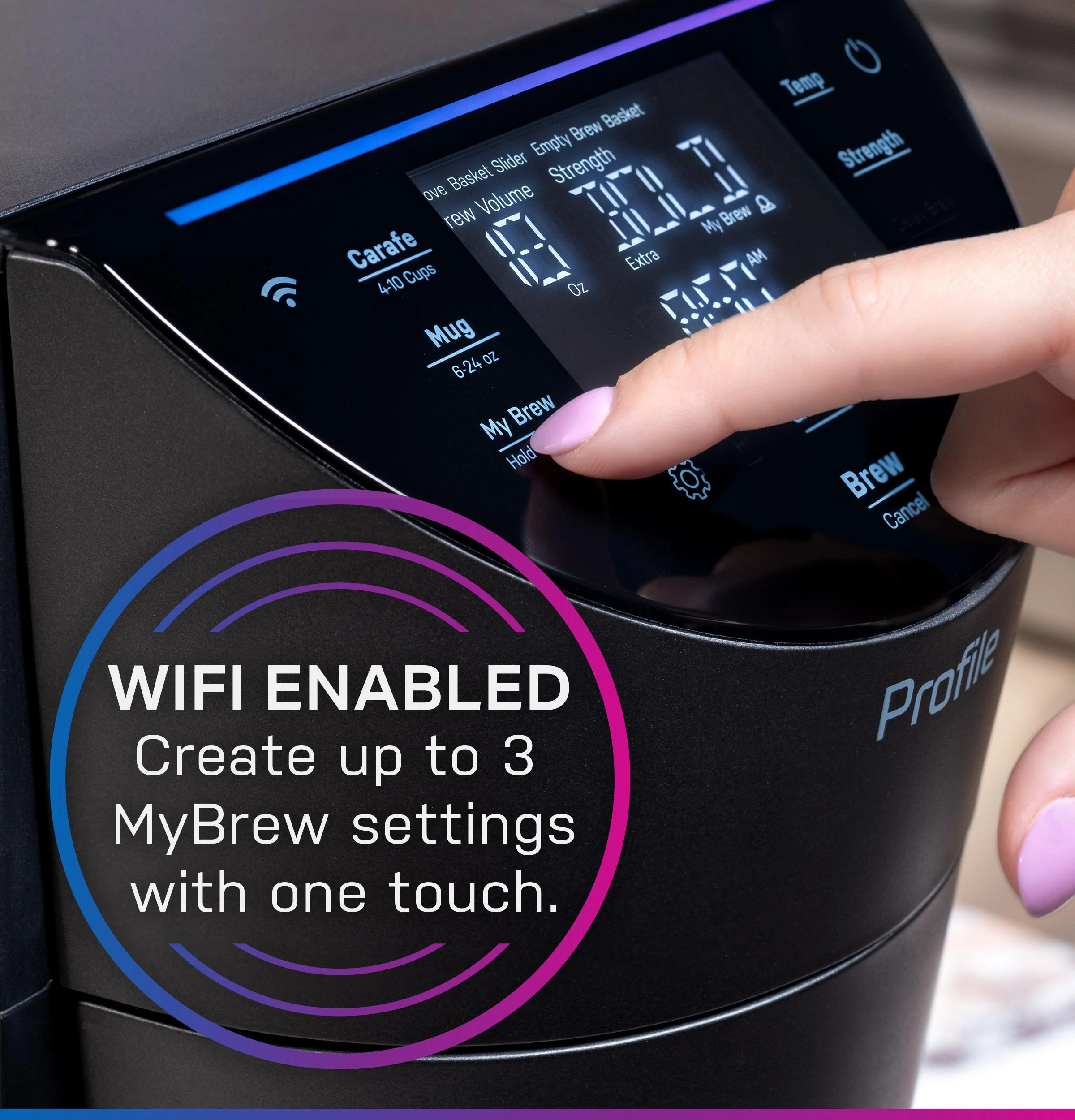 P7CGAAS6TBB GE Profile™ Smart Grind and Brew Coffee Maker with Podless Single Serve - Image 16