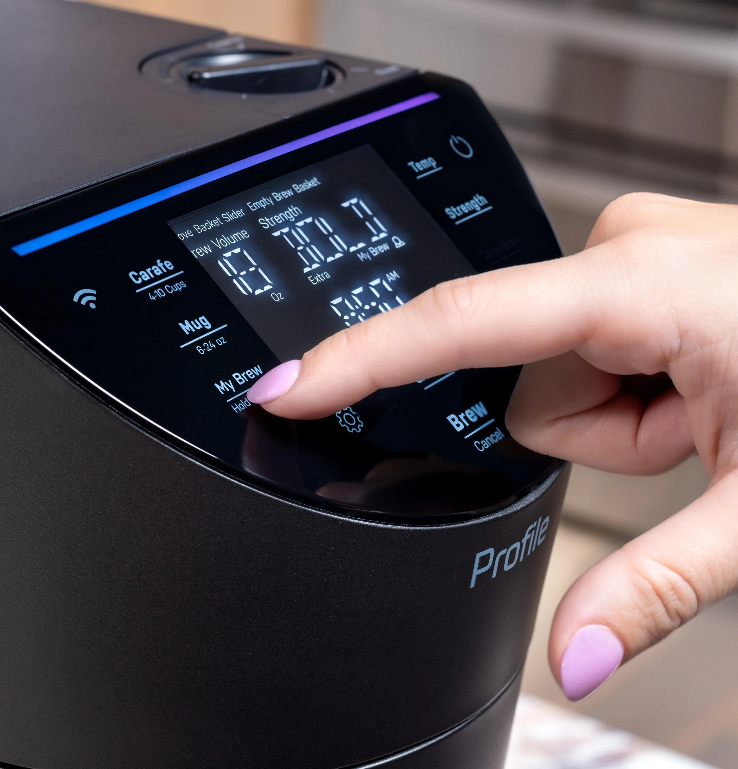 P7CGAAS6TBB GE Profile™ Smart Grind and Brew Coffee Maker with Podless Single Serve - Image 22