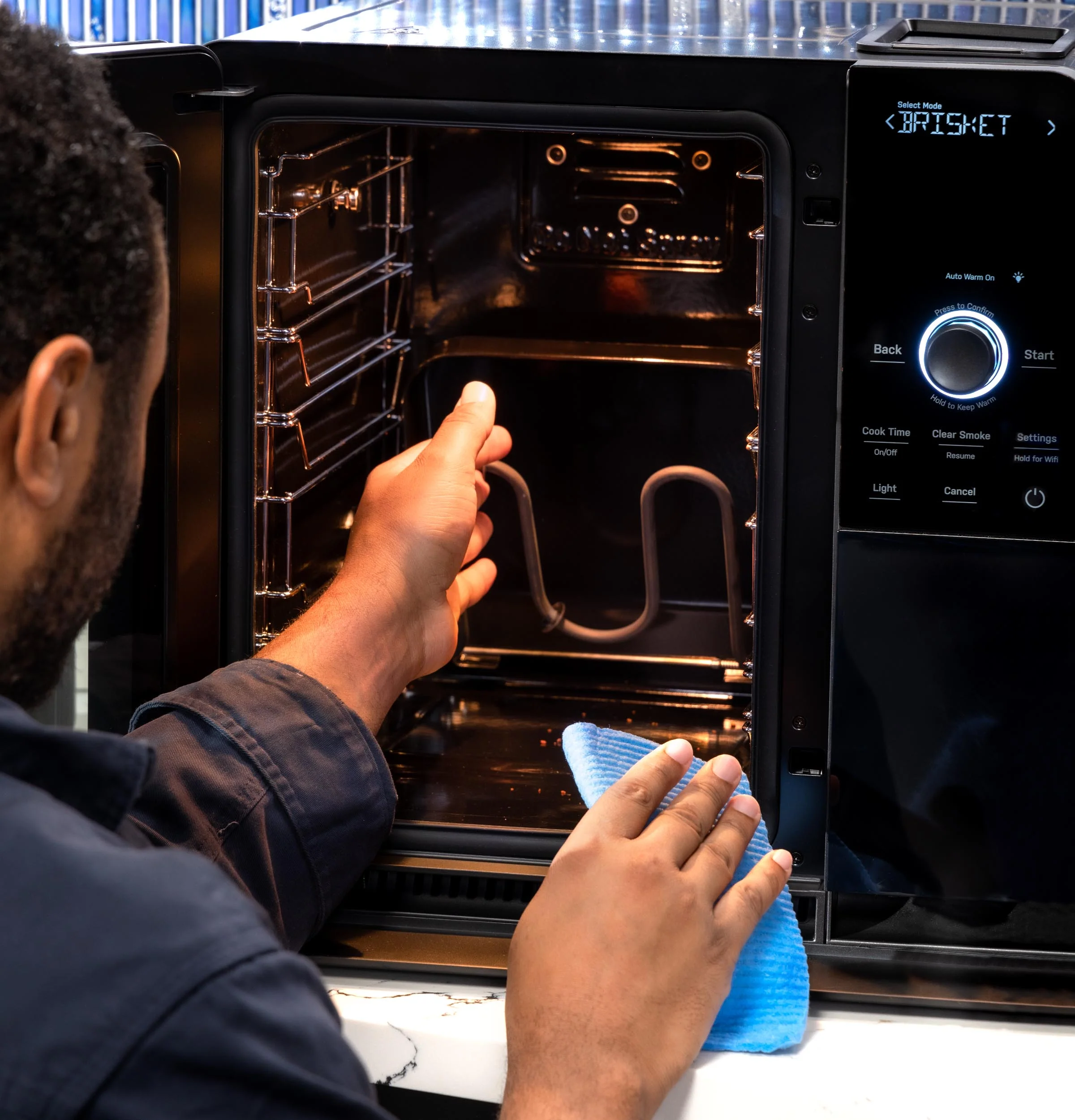 P9SBAAS6VBB GE Profile™ Smart Indoor Pellet Smoker - Image 14