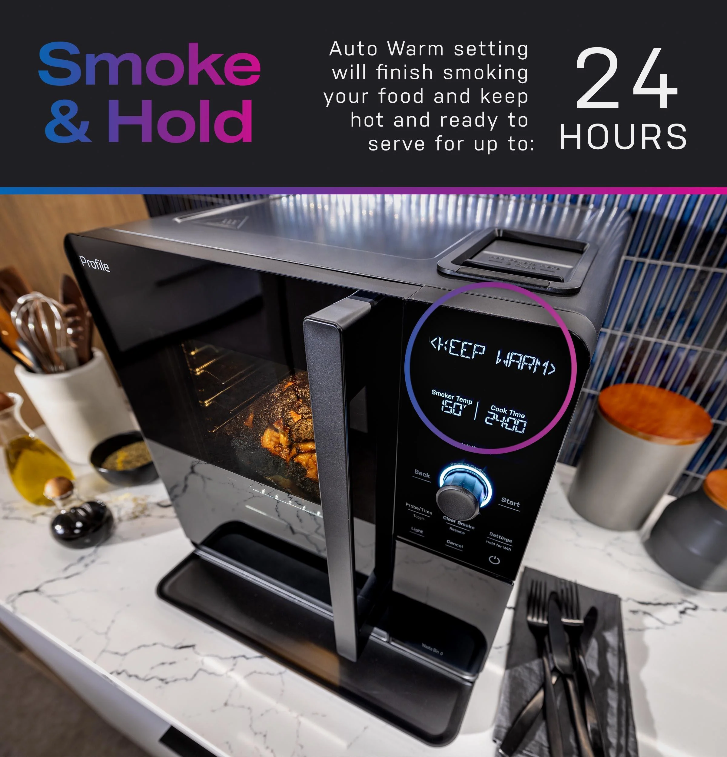 P9SBAAS6VBB GE Profile™ Smart Indoor Pellet Smoker - Image 26