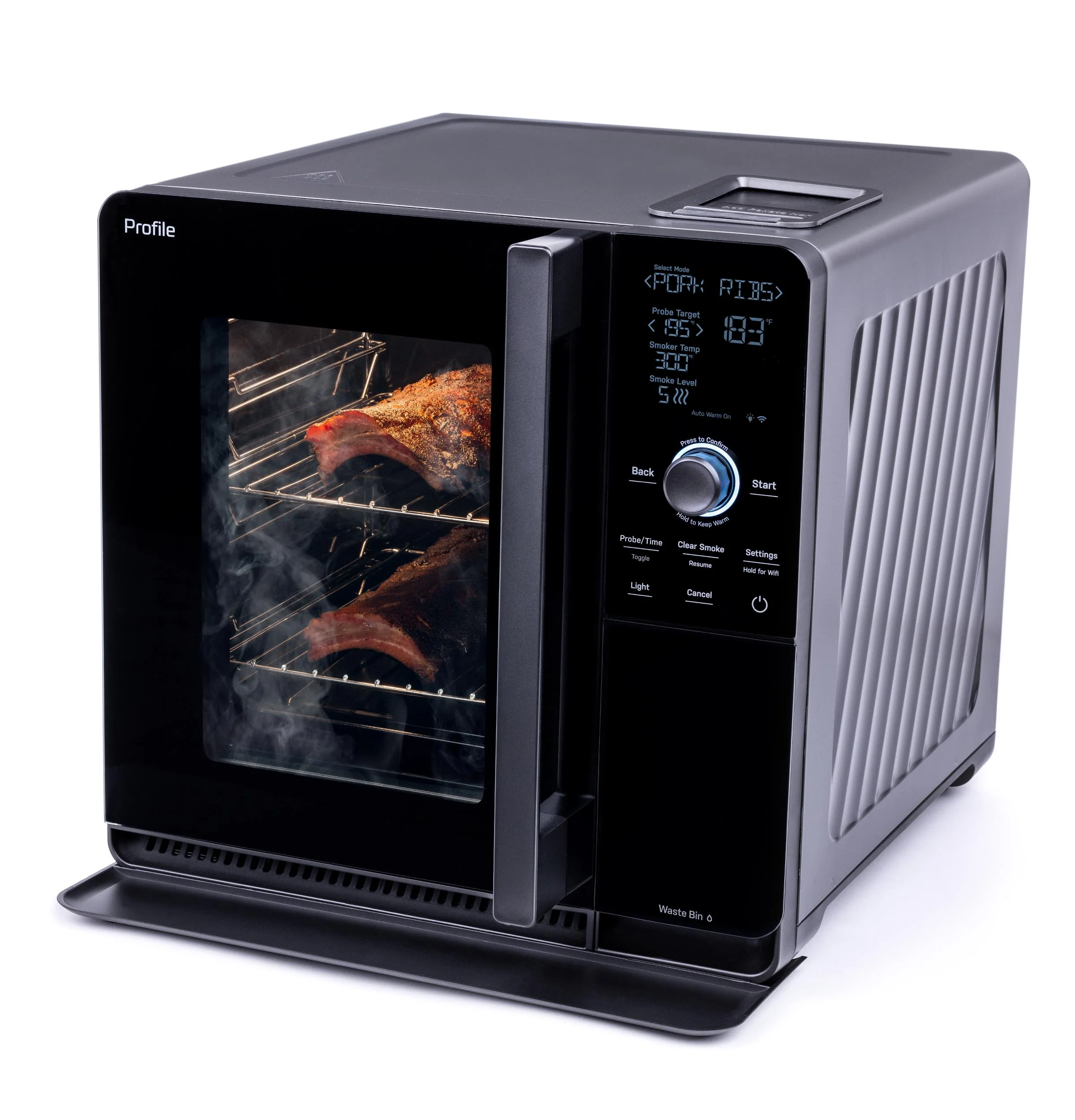 P9SBAAS6VBB GE Profile™ Smart Indoor Pellet Smoker - Image 4