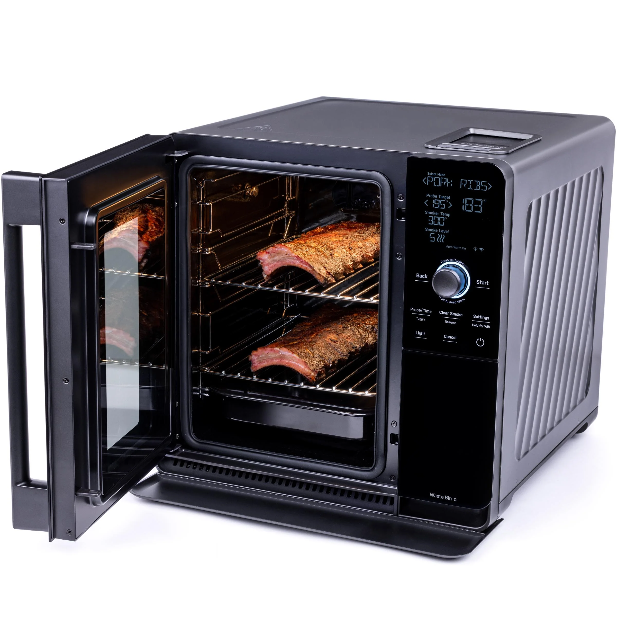 P9SBAAS6VBB GE Profile™ Smart Indoor Pellet Smoker - Image 5