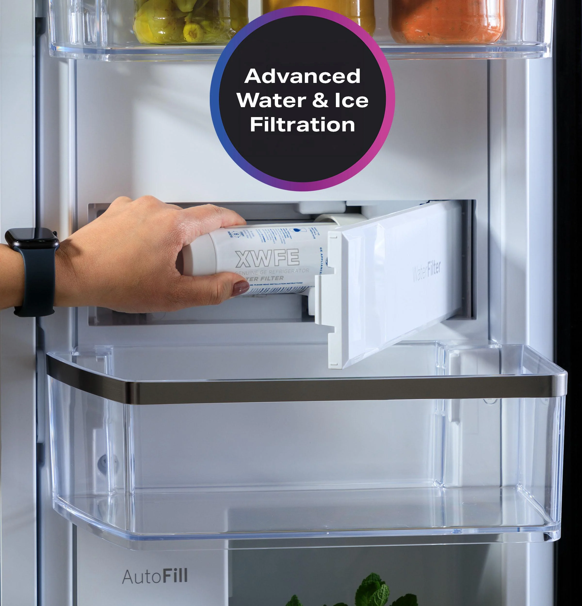 PAE28BYTFS GE Profile™ ENERGY STAR® 28.3 Cu. Ft. Quad-Door Refrigerator with Dual-Dispense AutoFill Pitcher - Image 22