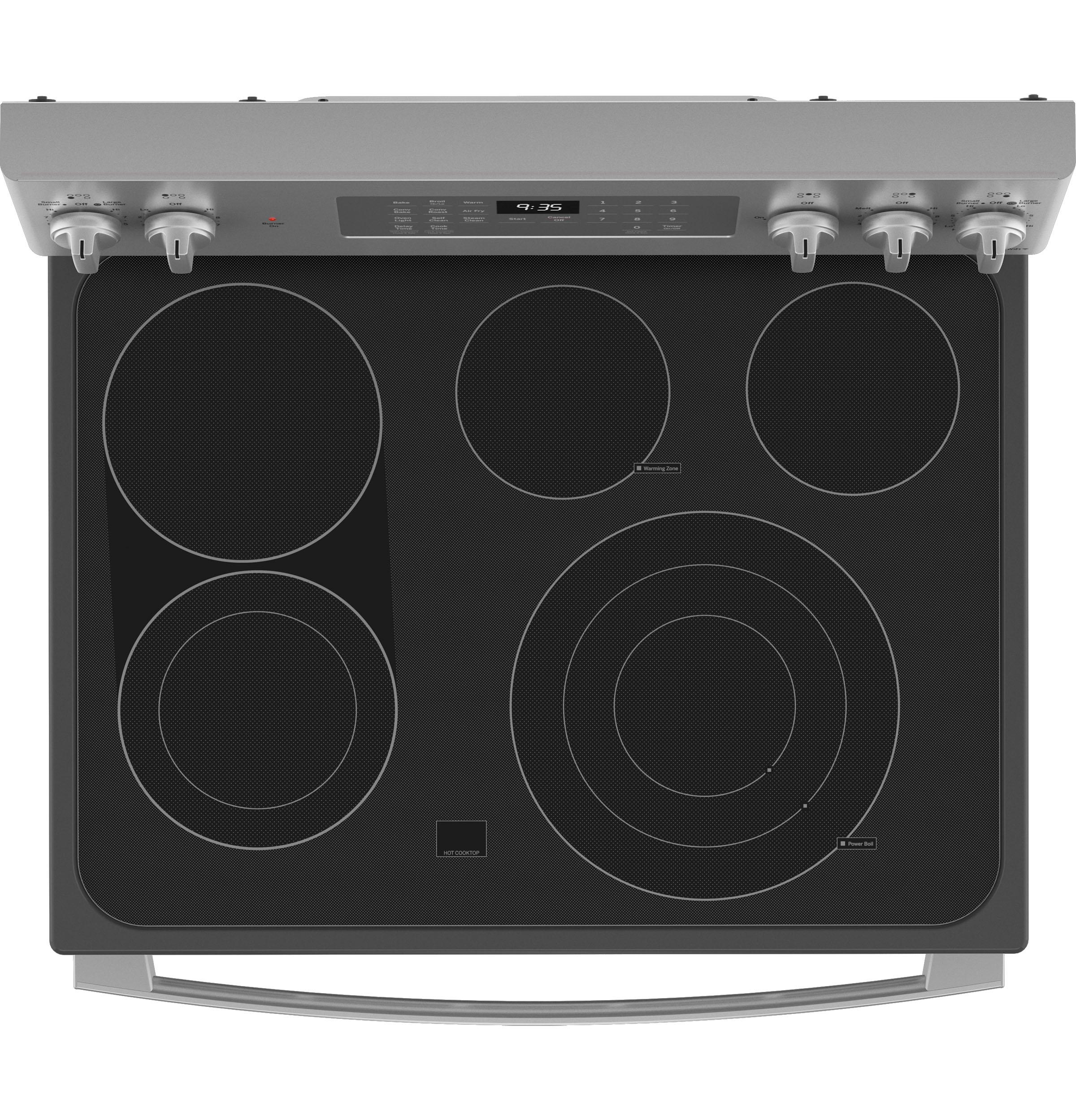 GE Profile™ 30" Smart Free-Standing Electric Convection Fingerprint Resistant Range with No Preheat Air Fry - Image 12